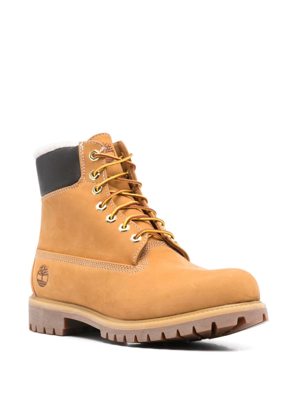 Timberland Laced Ankle Boot With Logo In Multi