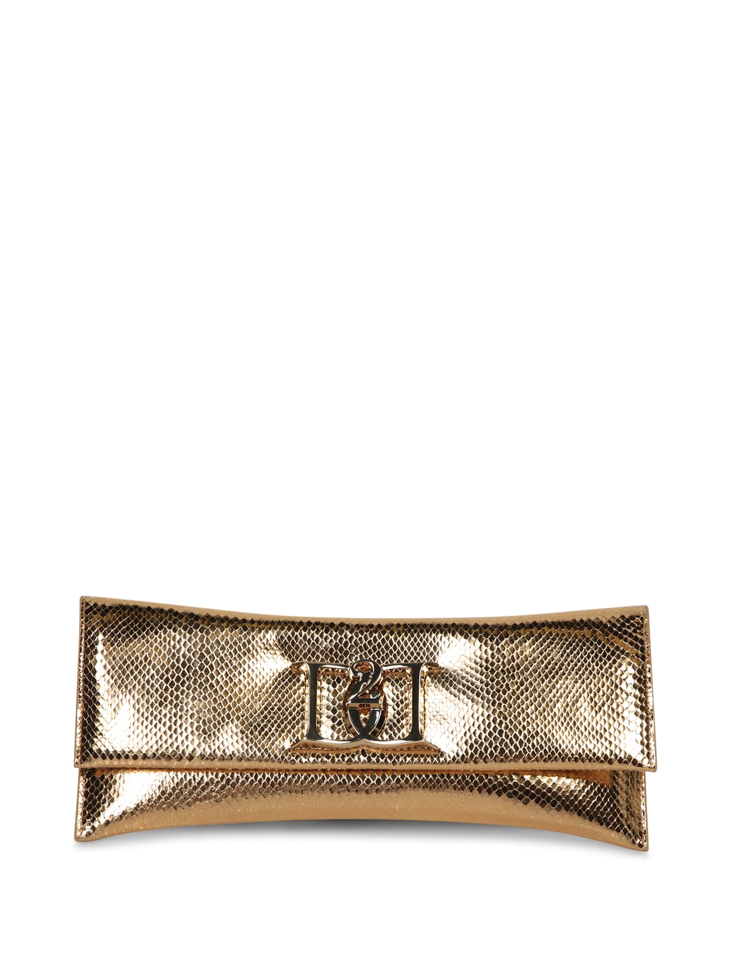 Double D Gold Clutch Bag