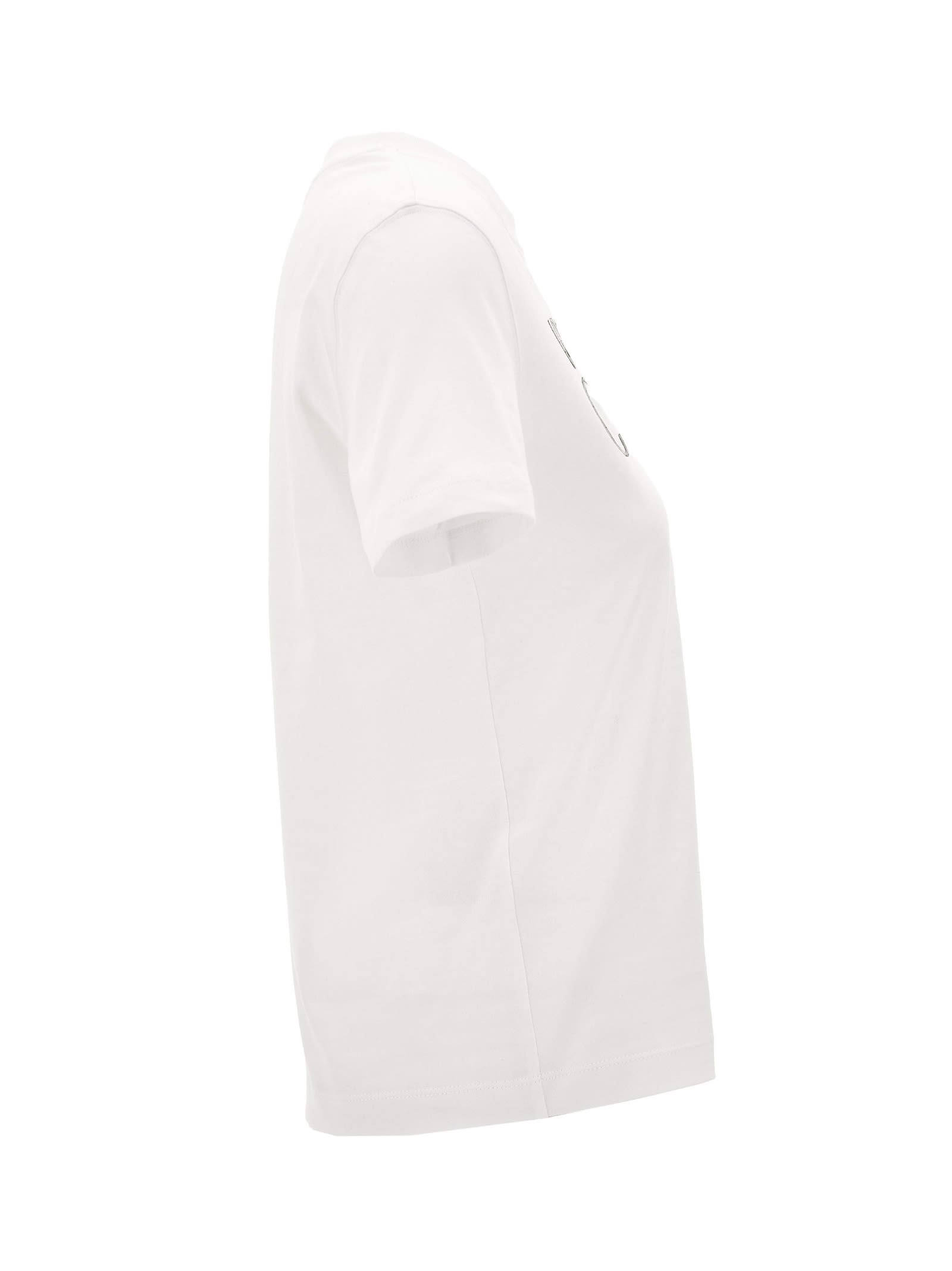 Versace Jeans Couture Logo Front Crewneck Tee In White