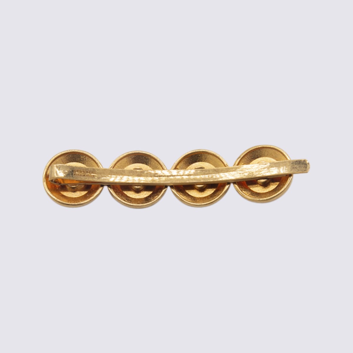 Shop Versace Tribute Gold Metal Medusa Hair Clip In Golden