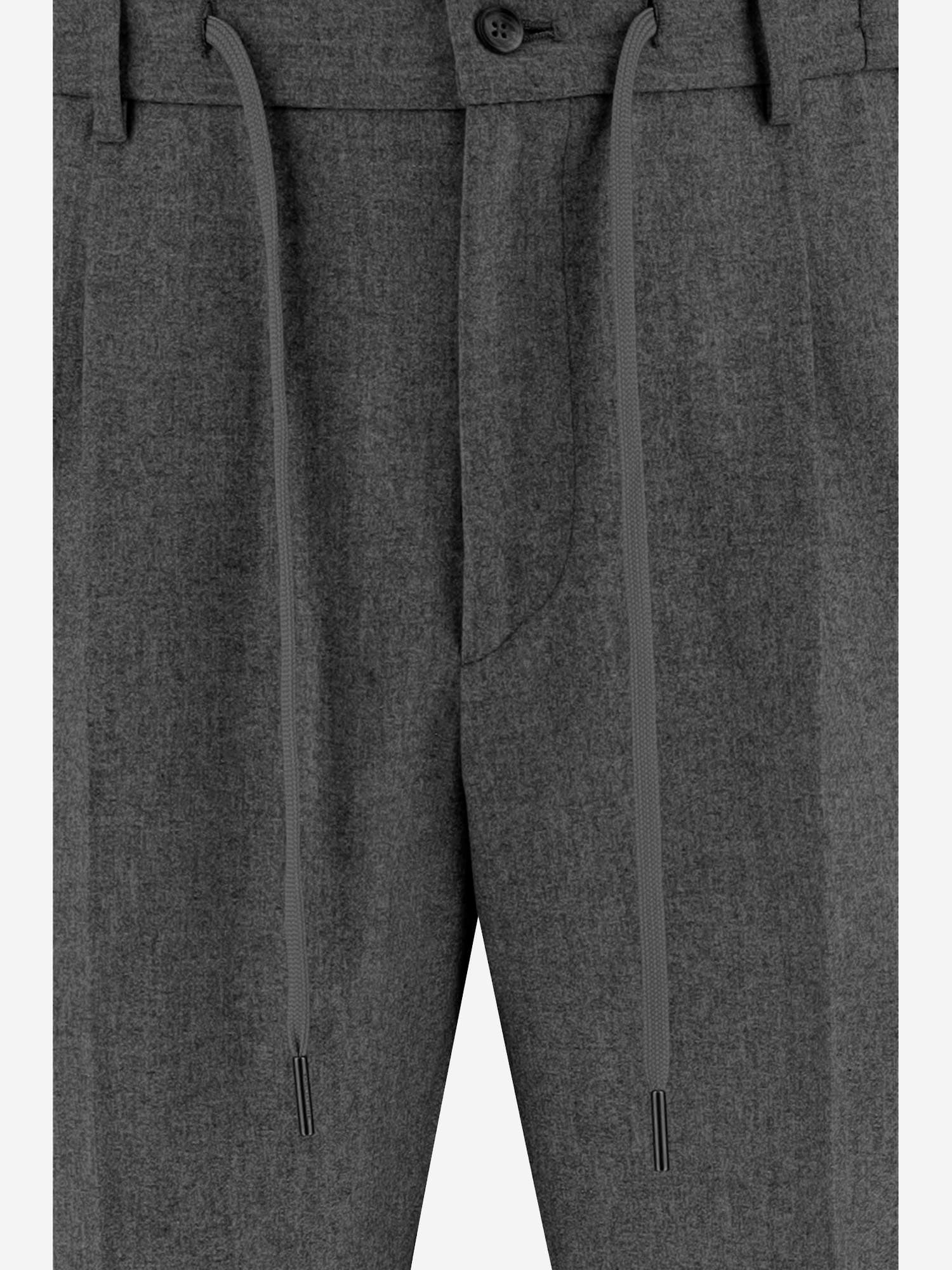 Tagliatore Drawstring Trousers In Gray