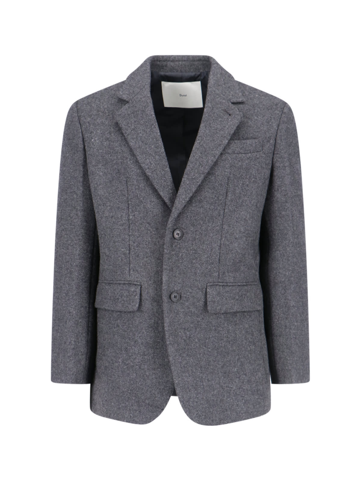 Shop Dunst Single-breasted Blazer In Gray