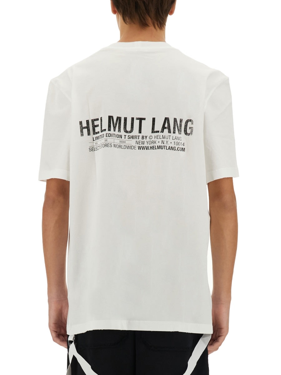 Helmut Lang Bold Graphic Logo T-shirt In White