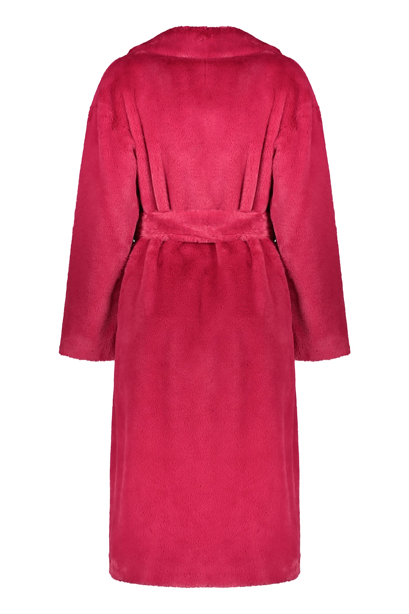 Herno Vegan Fur Coat In Pink