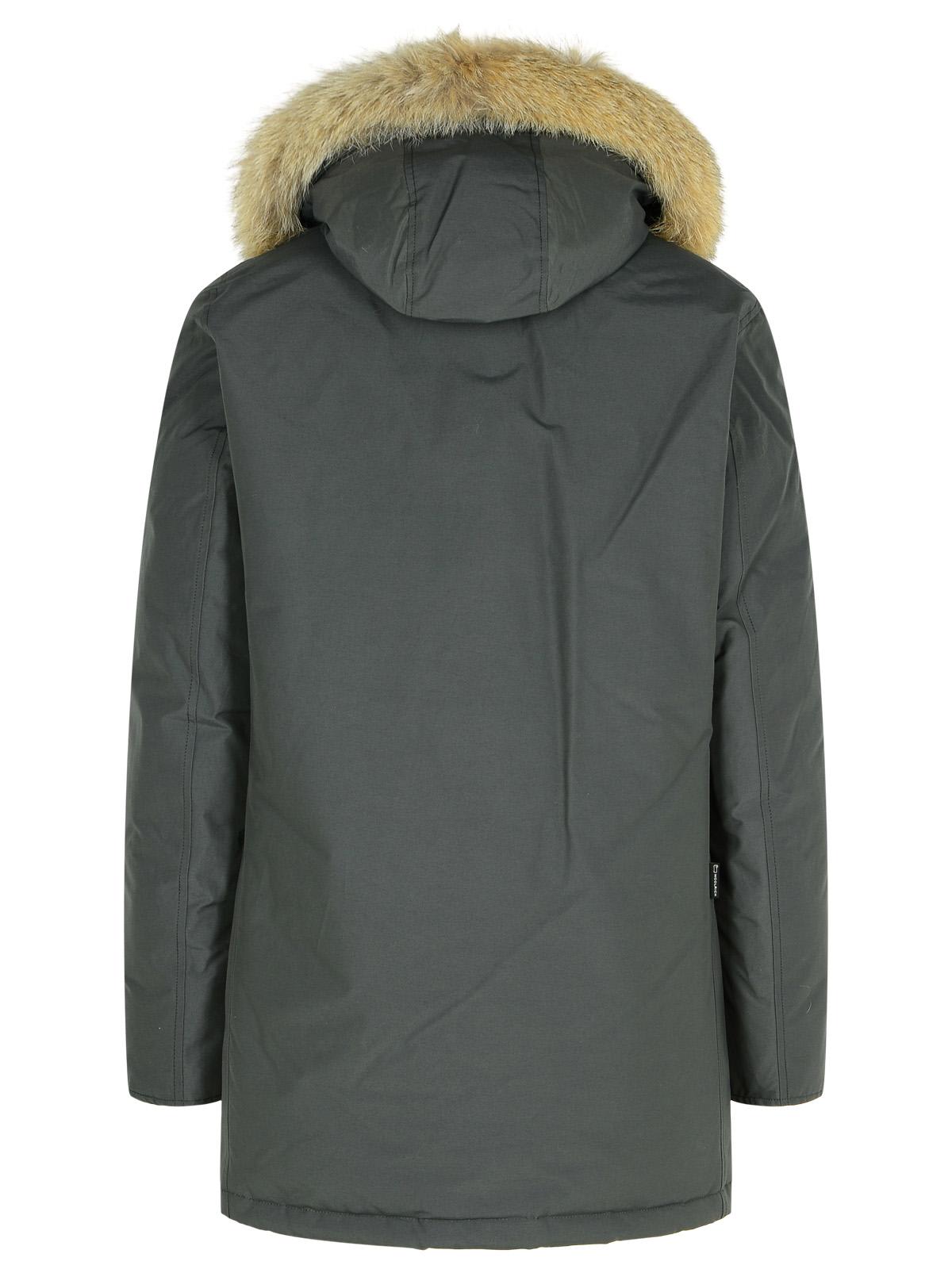 Shop Woolrich Artic Grey Cotton Blend Parka