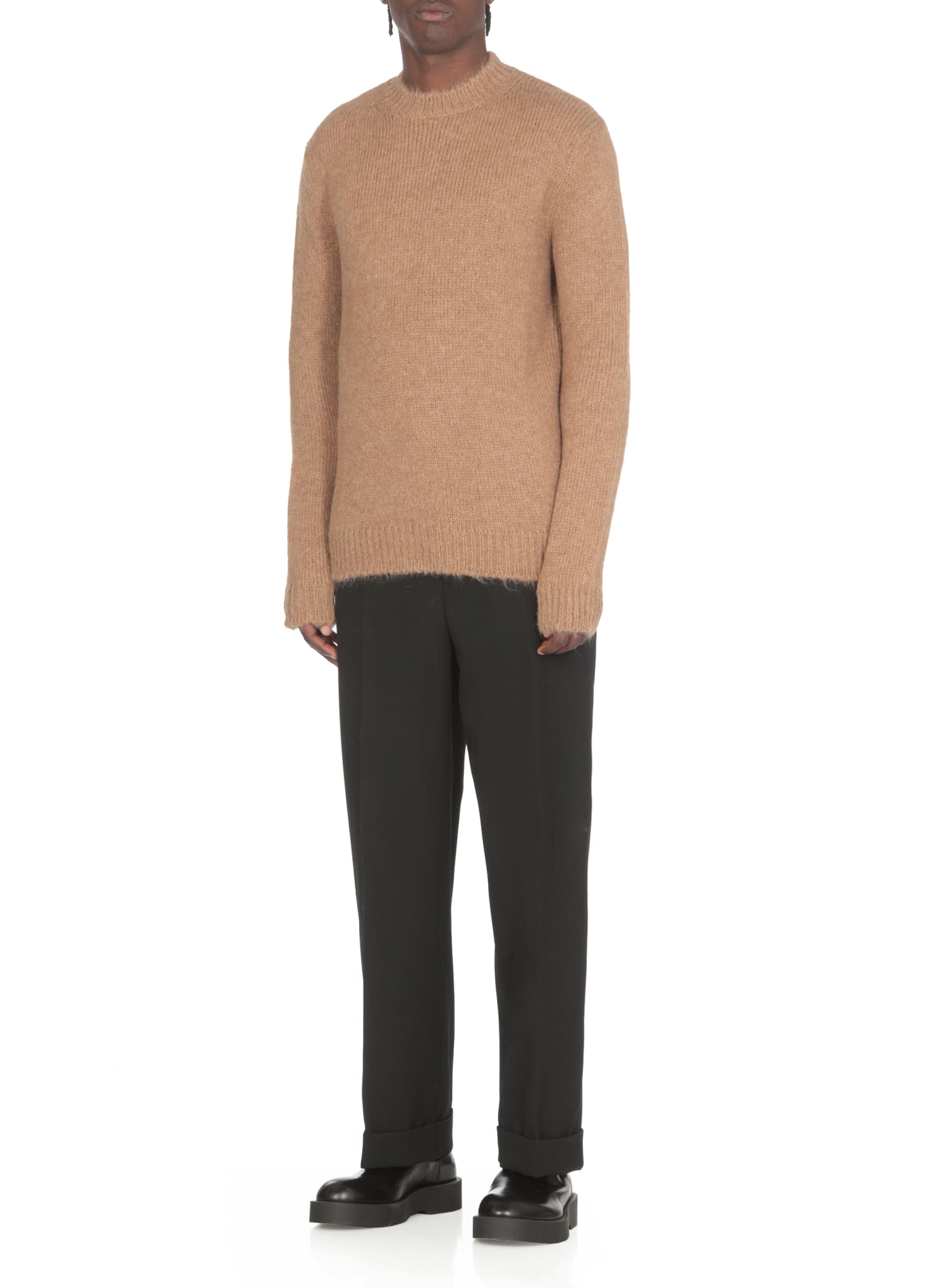 Shop Jil Sander Alpaca Jumper In Brown