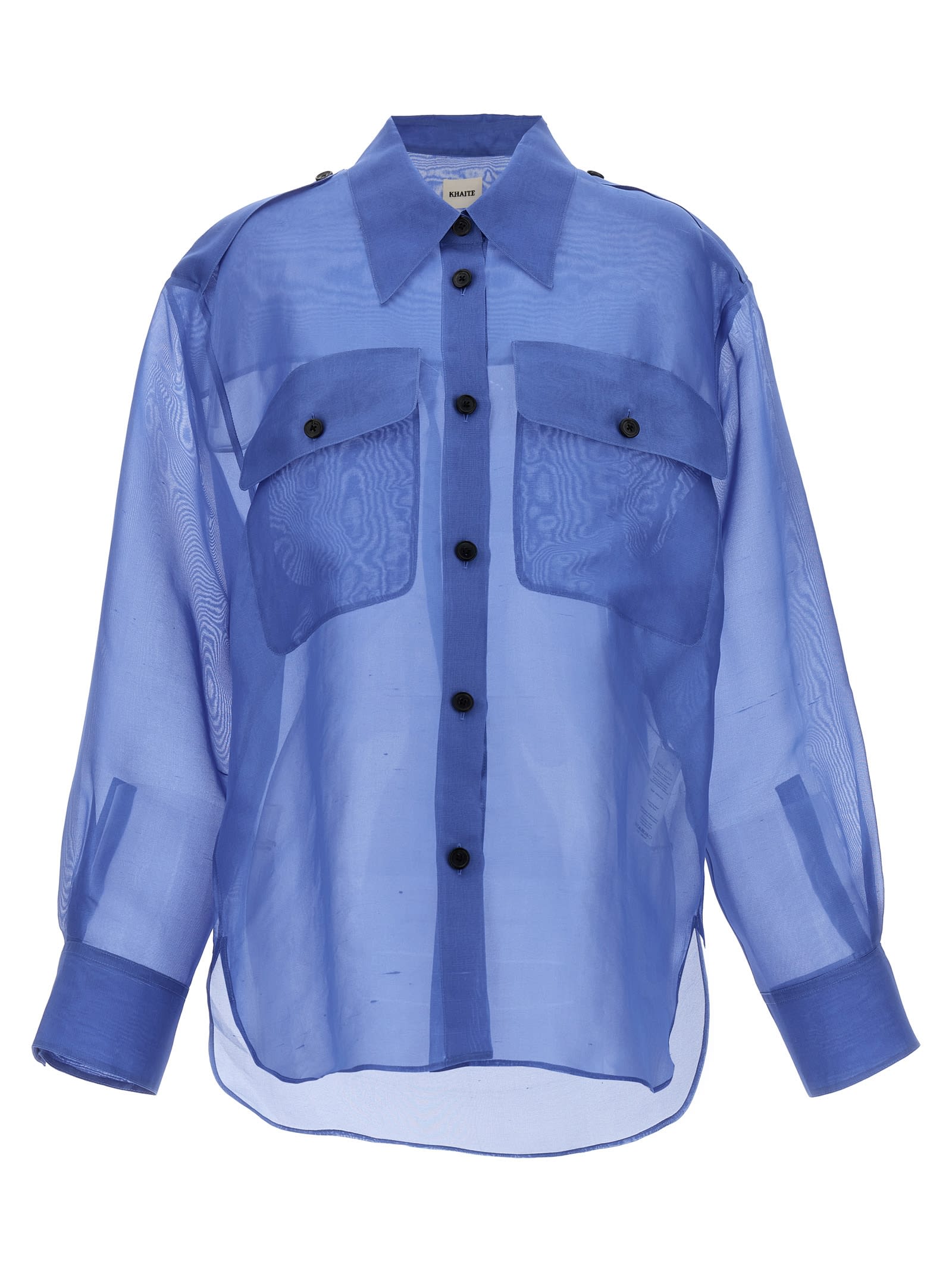 Shop Khaite Missa Shirt In Blue