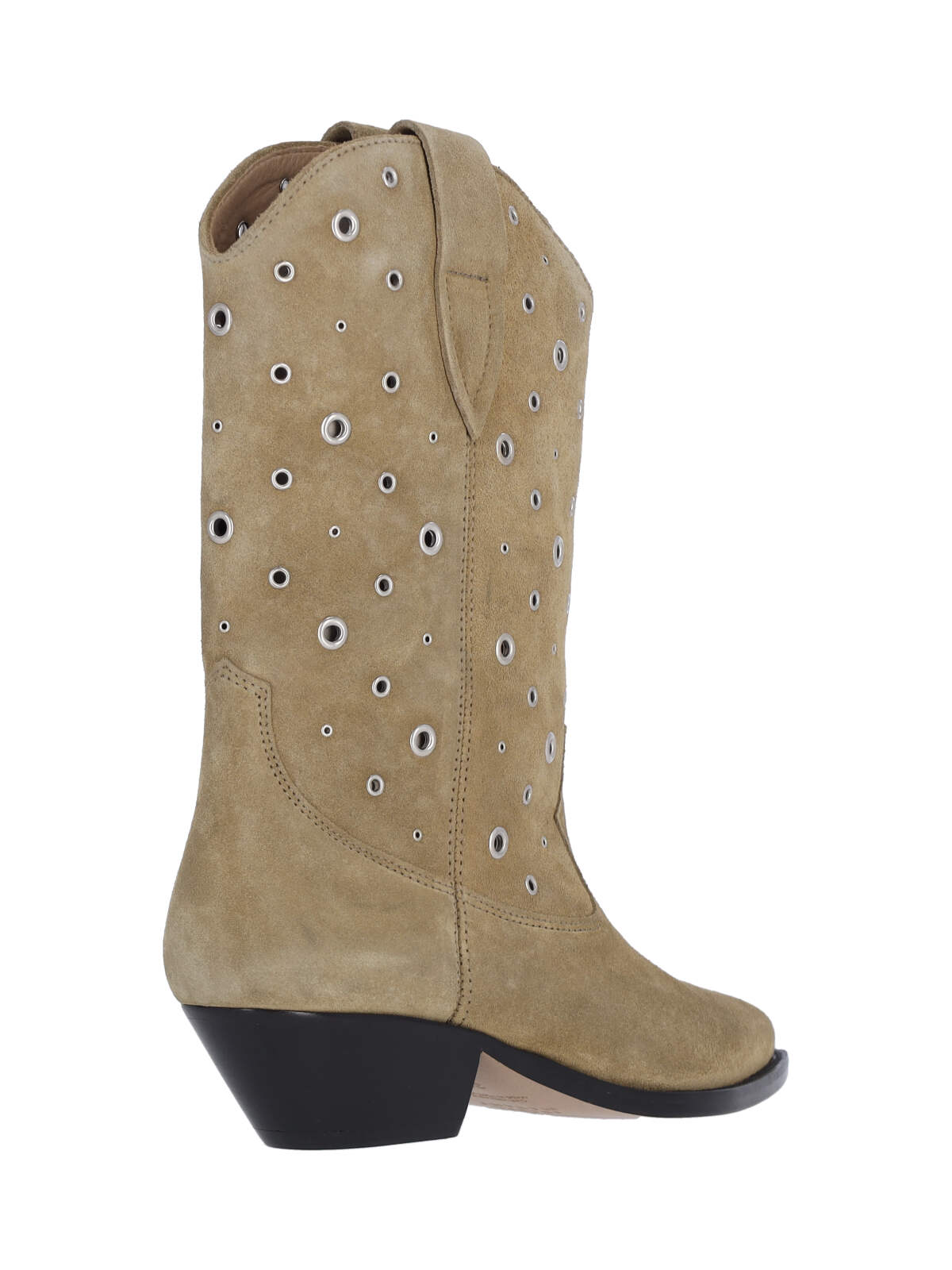 Shop Isabel Marant Studded Texan Boots In Beige