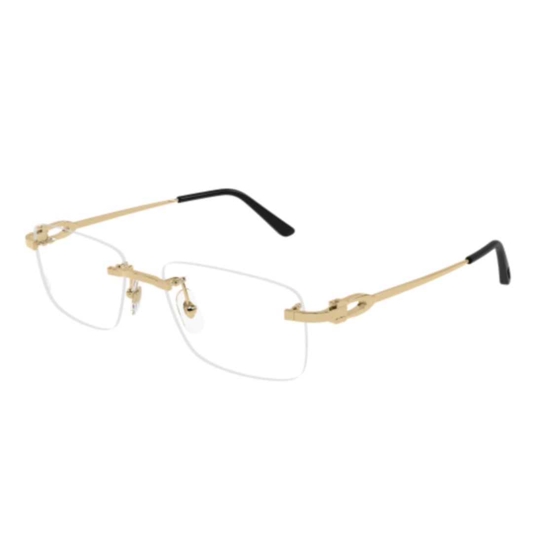 Shop Cartier Ct0521o001 Gold Gold Transparent