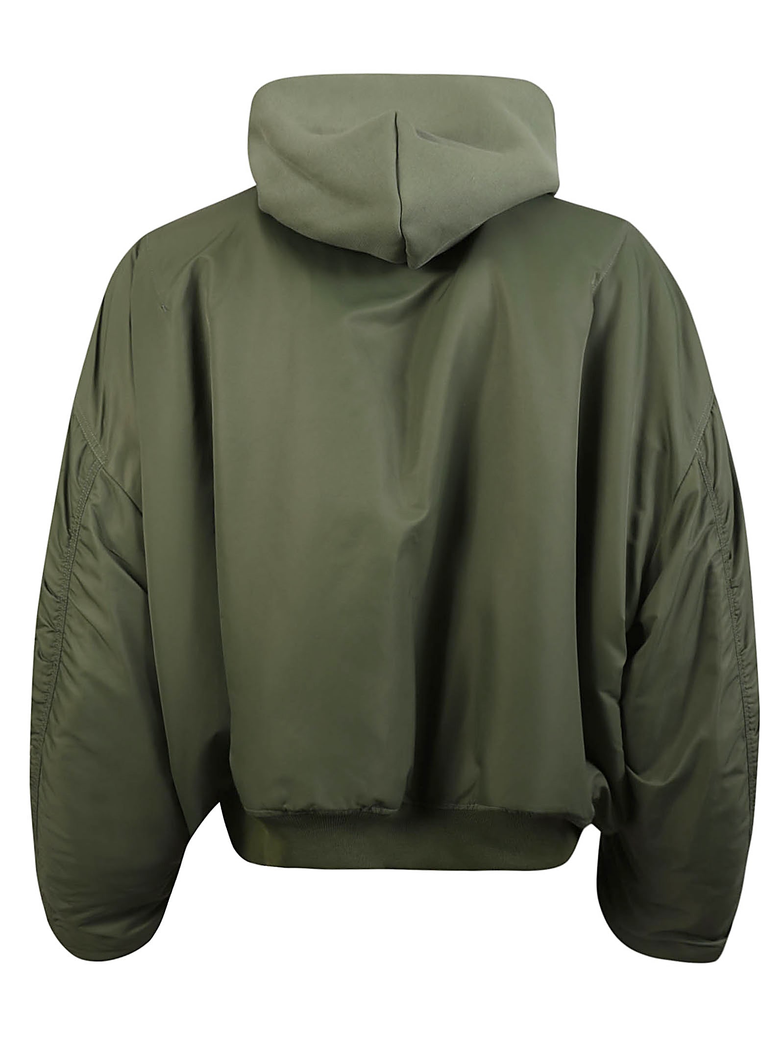 Shop Balenciaga Classic Zip Hooded Bomber In Khaki