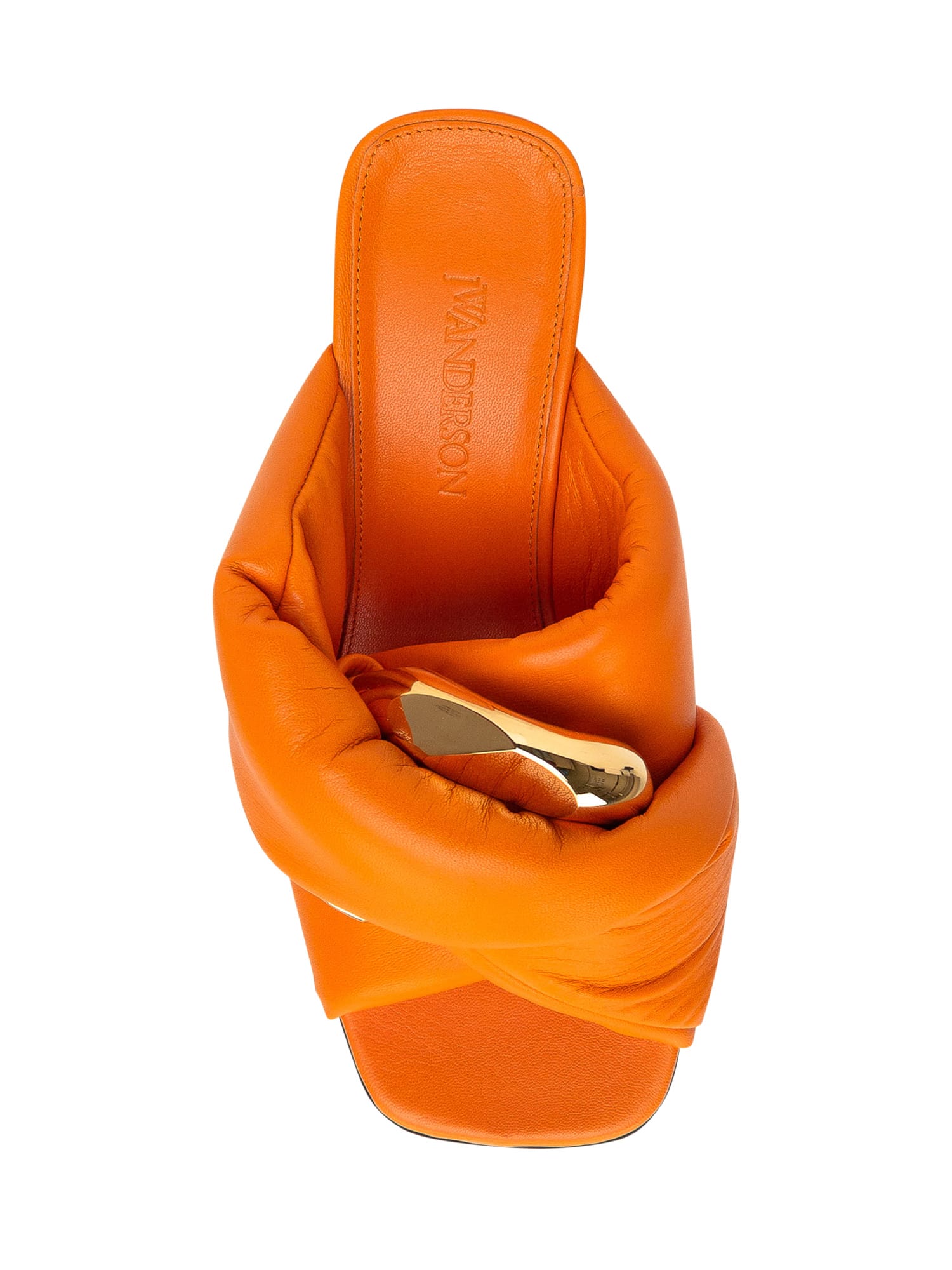 Shop Jw Anderson Twisted Sandal In Orange