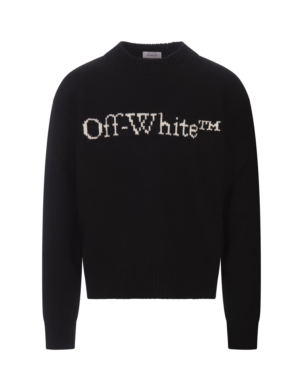 Off-white Black Big Bookish Chunky Knit Sweater