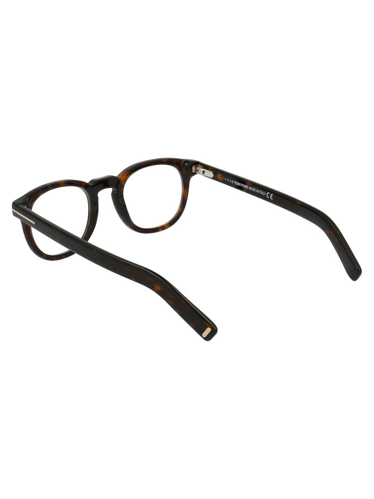 Shop Tom Ford Round Frame Glasses Glasses In 052 Avana Scura