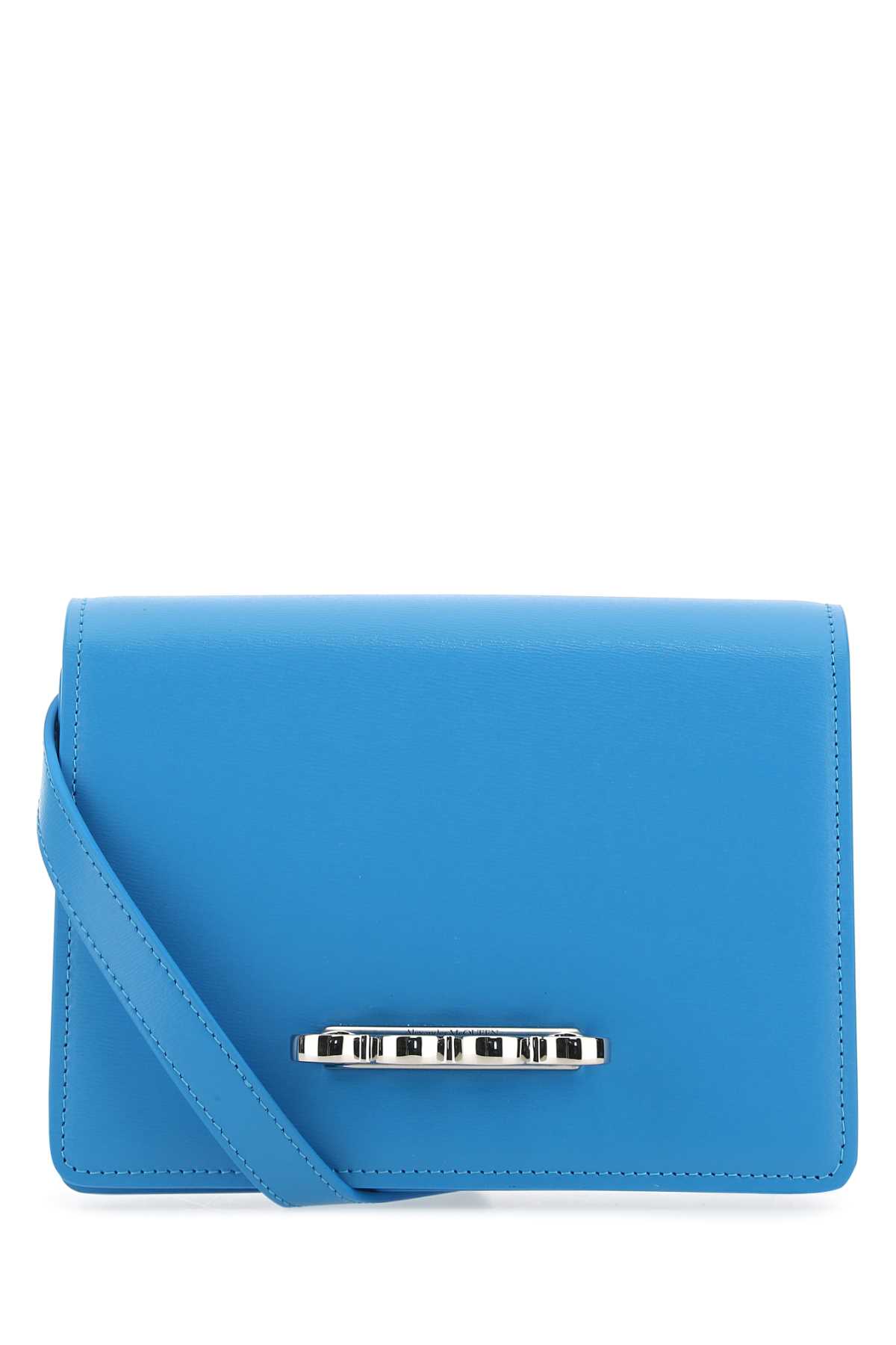Light-blue Leather The Four Ring Clutch