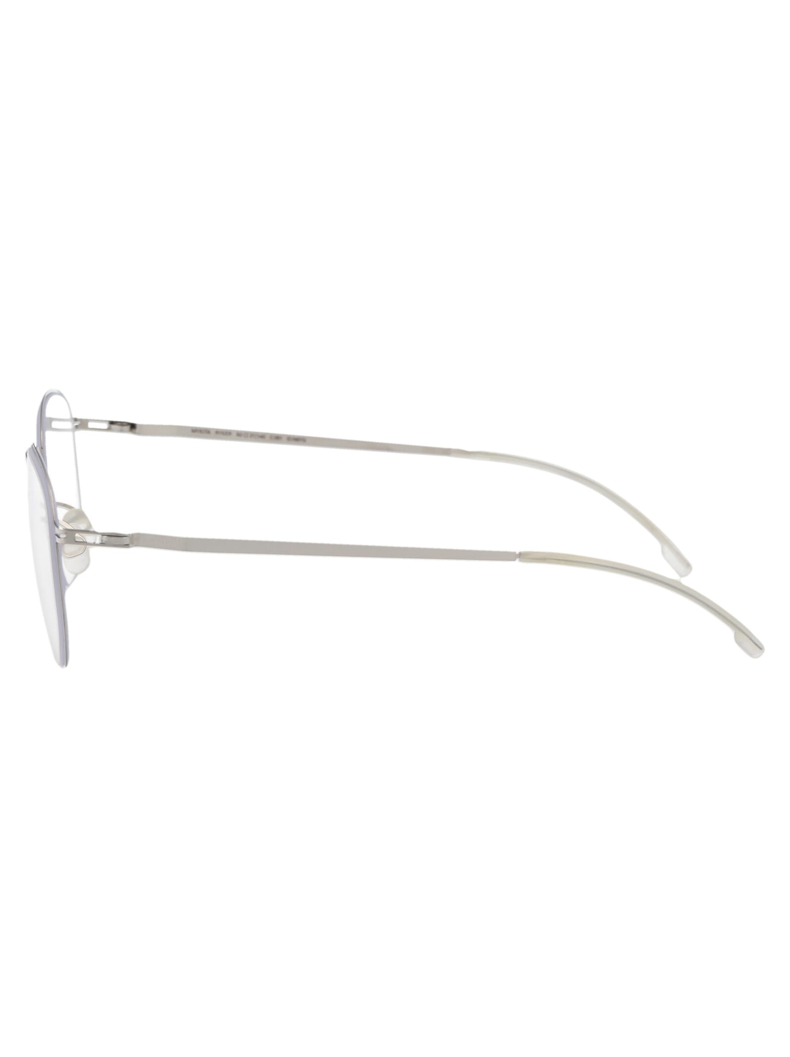 Mykita Shiny Silver Clear Steel Glasses