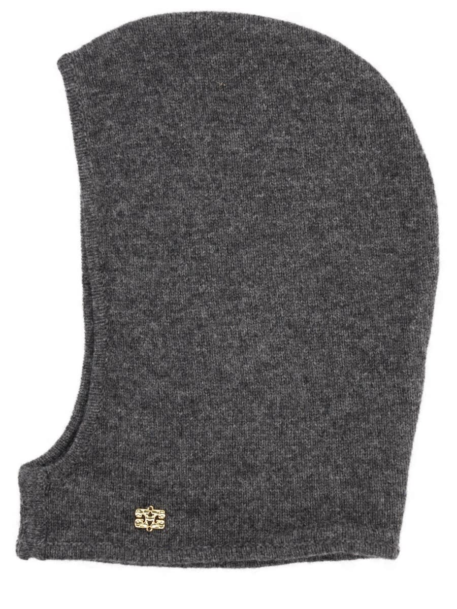 Ganni Women Wool Balaclava In Gray
