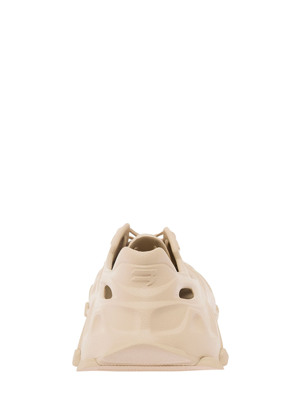 Shop Balenciaga White Hd Sneakers With Embossed  Logo In Rubber Man In Beige