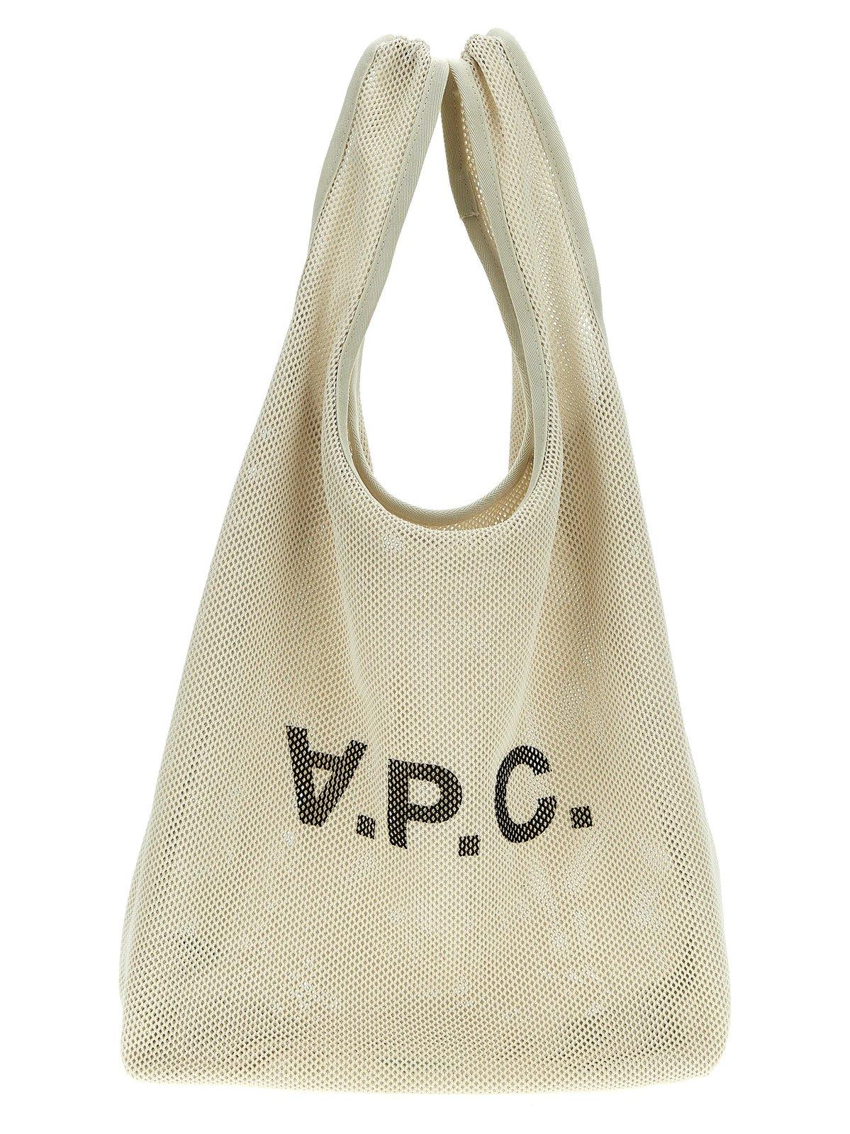 Apc Logo-printed Shopping Tote Bag In Ecru
