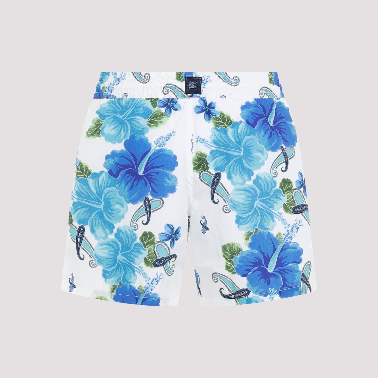 Shop Etro Swim Trunk Roma In Stampa Fdo Blu