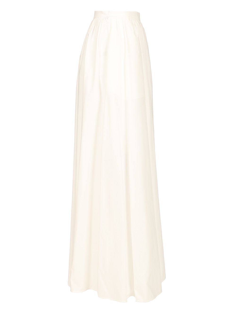 Shop Forte Forte Long Cotton Skirt In White