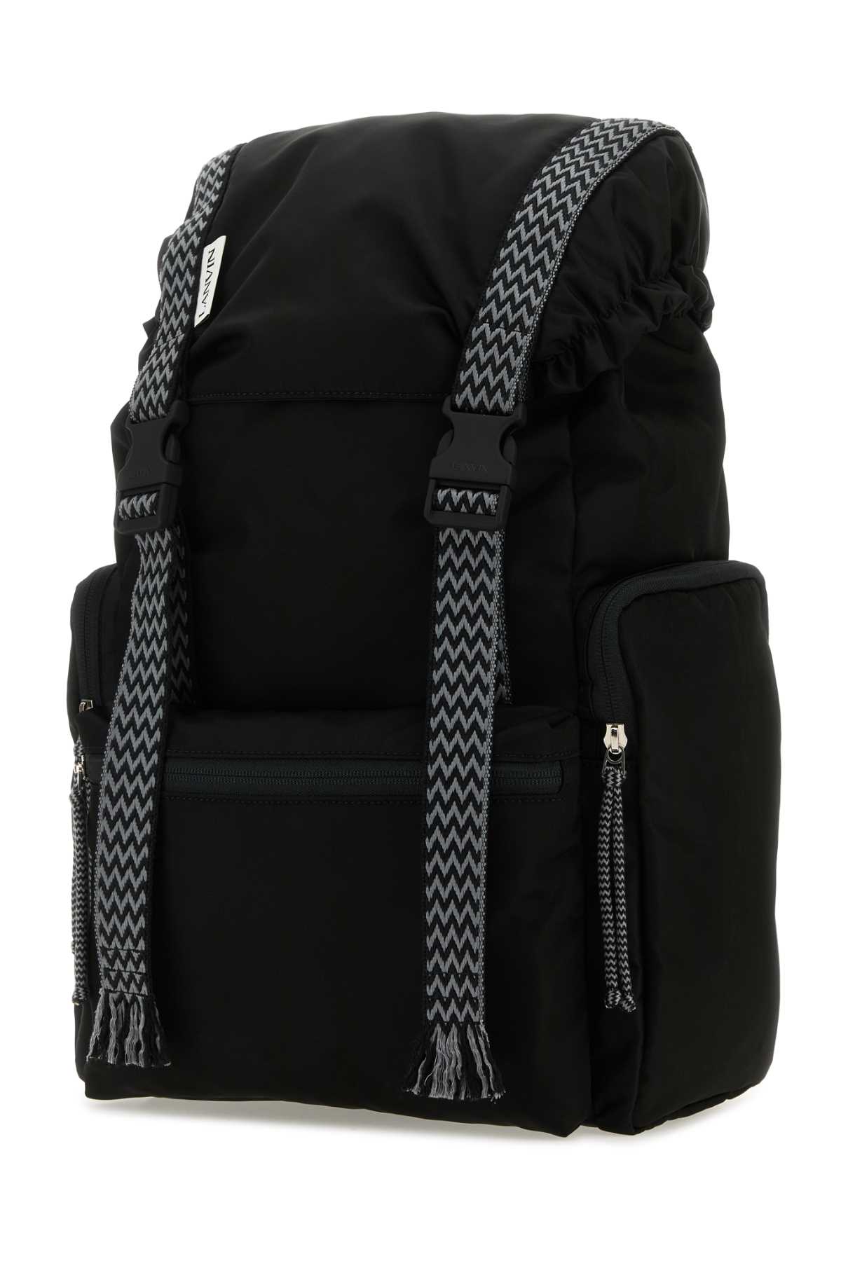 Shop Lanvin Black Nylon Curb Backpack