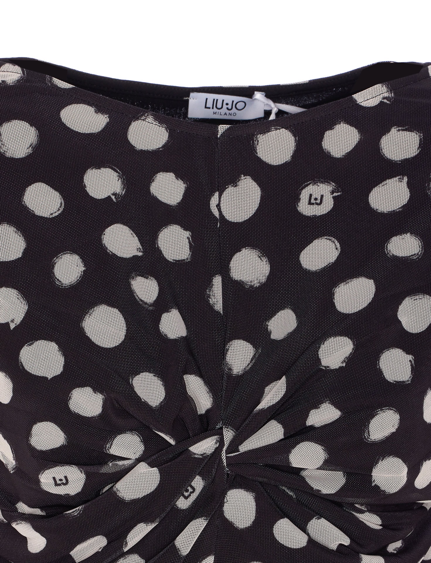 Liu •jo Polka Dots Top In Black