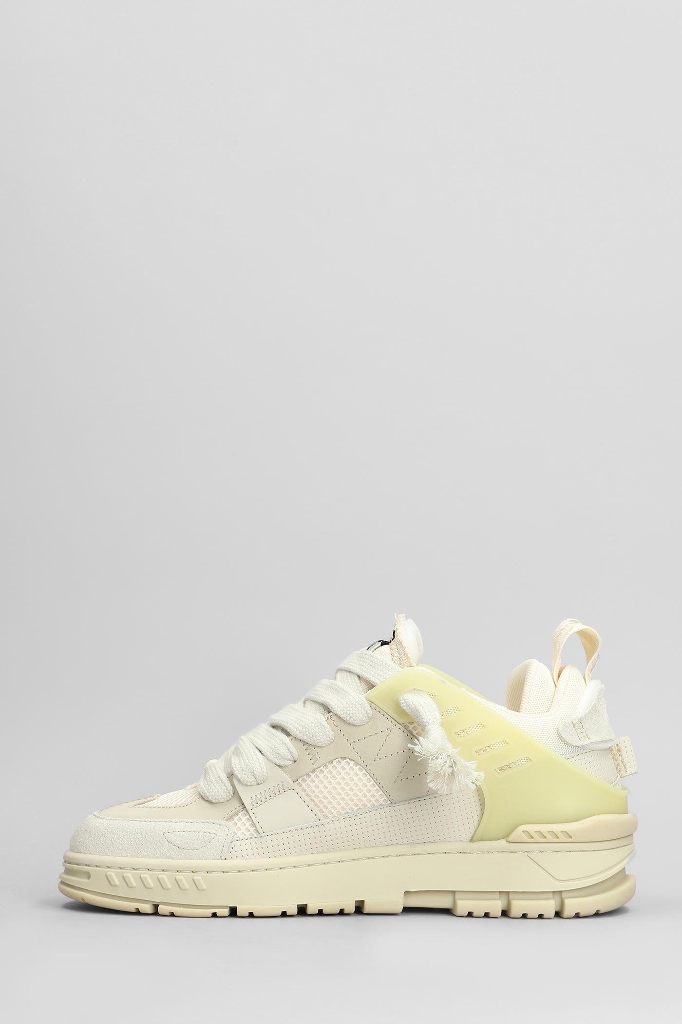 Axel Arigato Area Patchwork Sneakers In Beige Suede And Fabric In Neutral