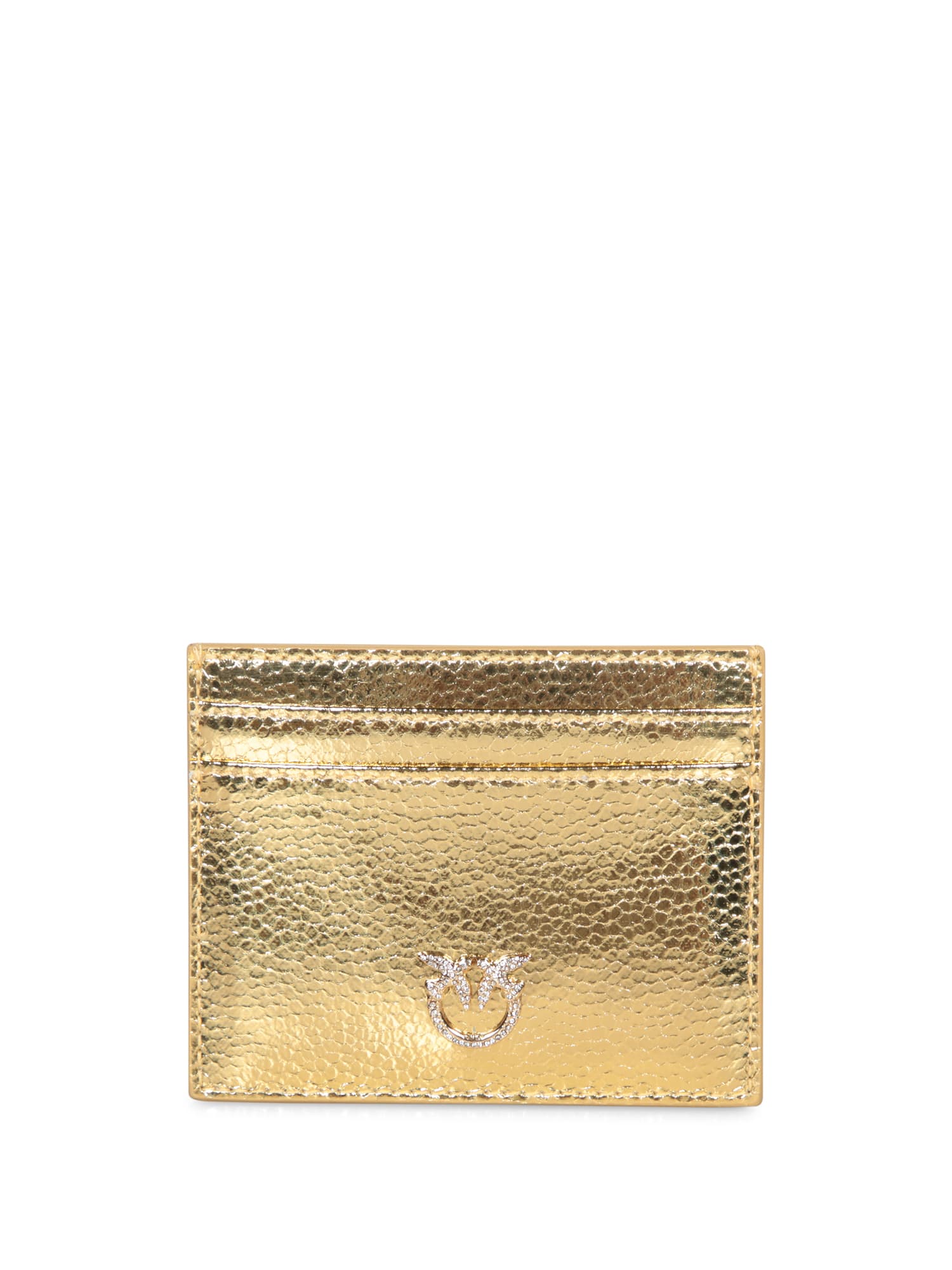 Shop Pinko Gold Metallic Card Holder