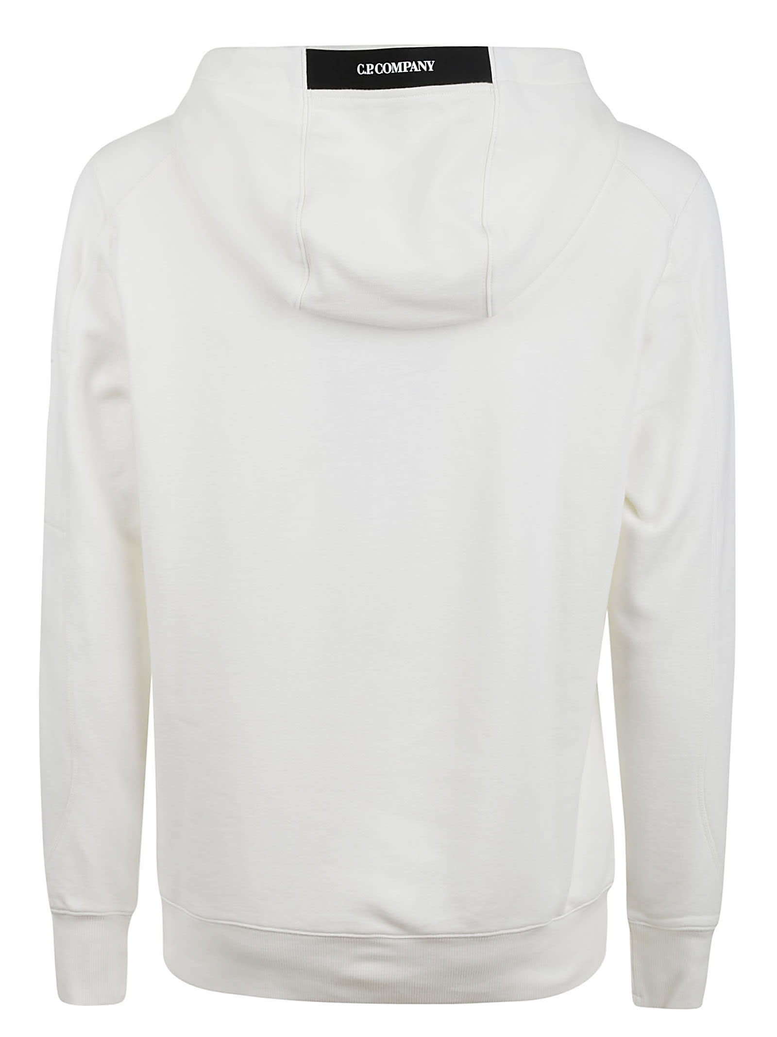 Shop C.p. Company Diagonal Raised Fleece Sweatshirt In Bianco