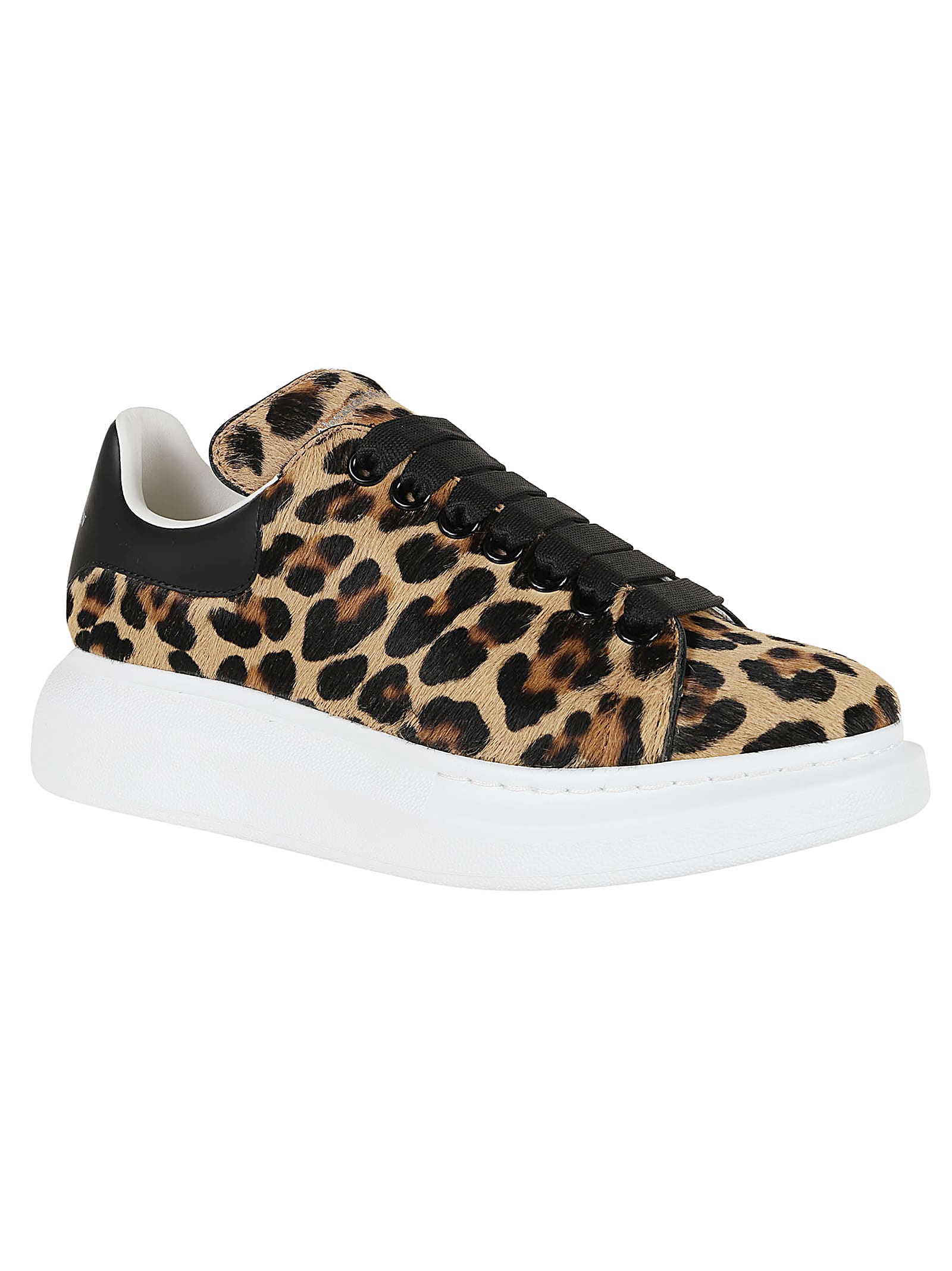 Shop Alexander Mcqueen Sneaker Oversize In Leopard Black