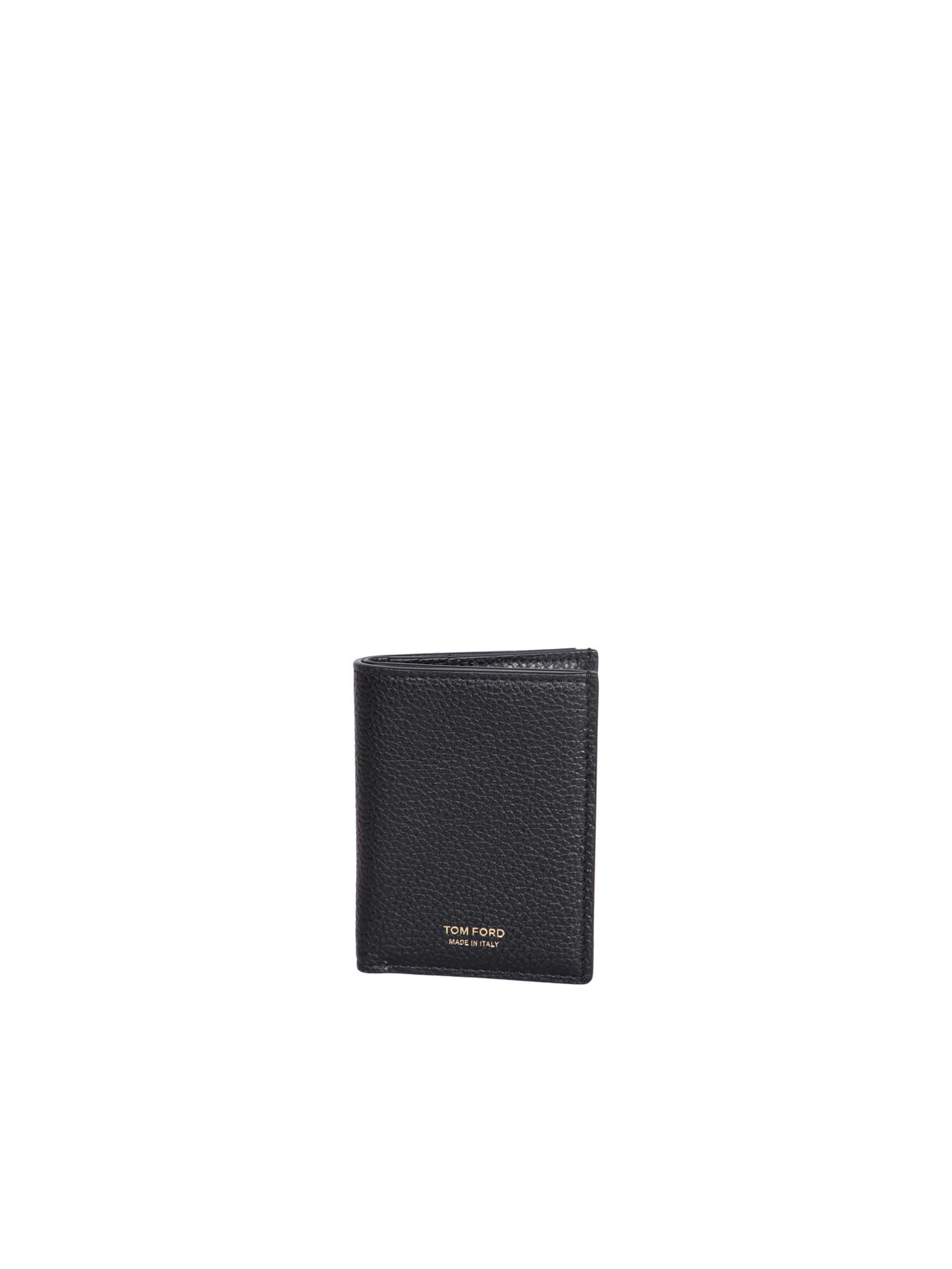 Tom Ford Logo Print Wallet In Black