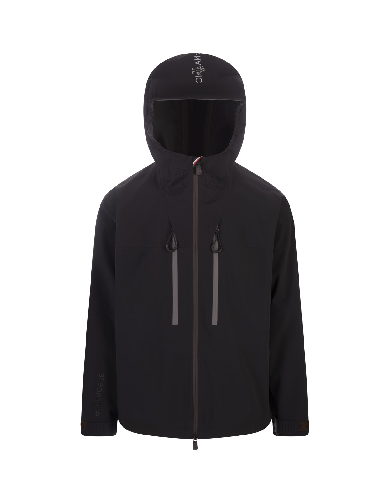 Shop Moncler Black Orden Hooded Jacket