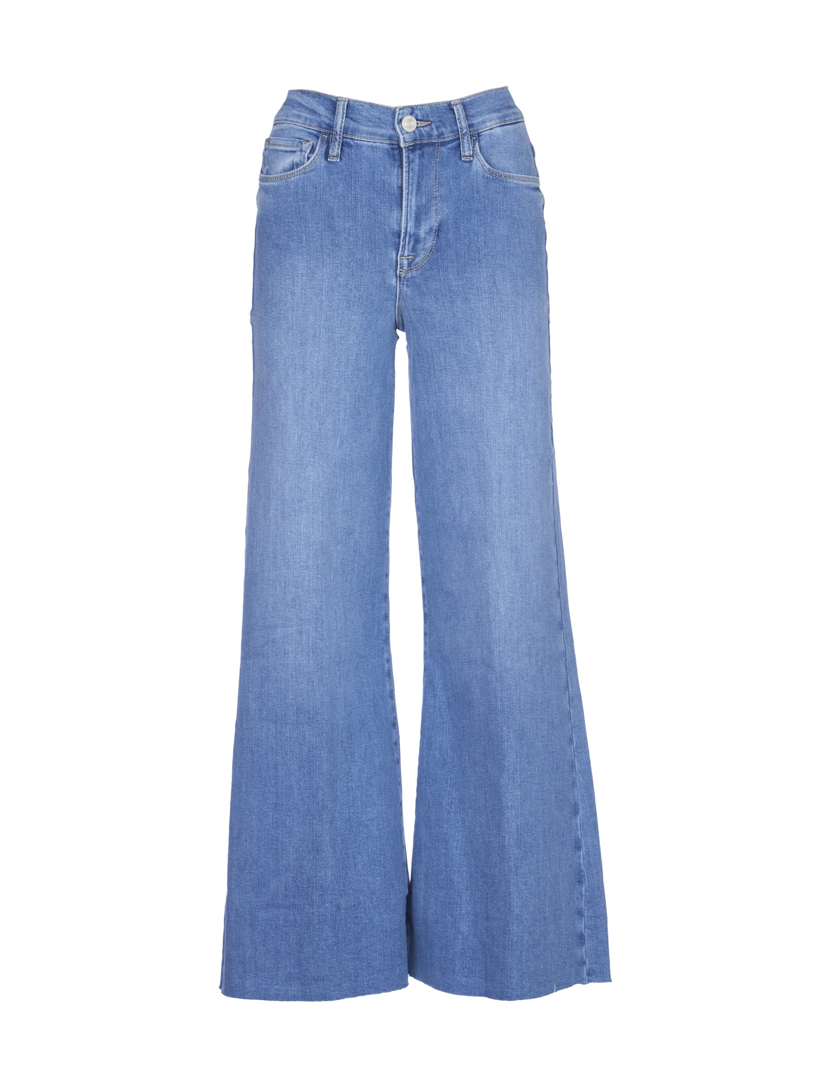 FRAME PALAZZO CROP HIGH-WAISTED JEANS