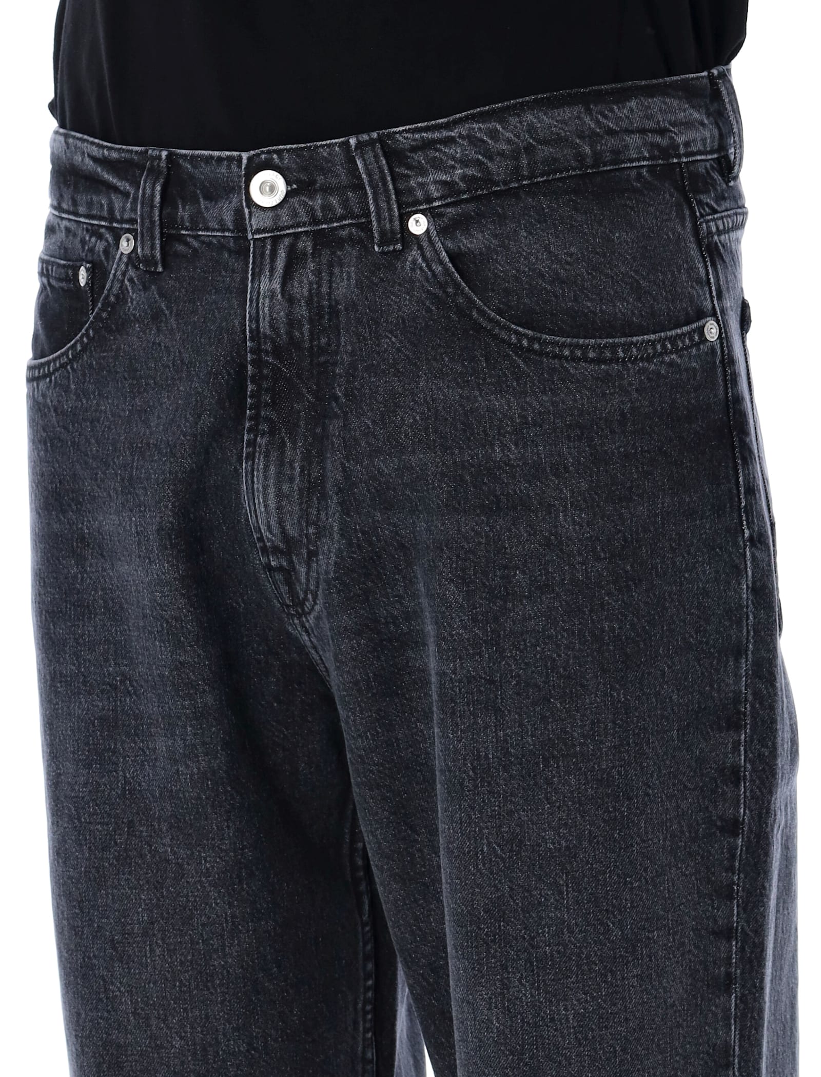Our Legacy Straight Leg Five-pocket Trousers With Belt Loops In Supergrey Wash