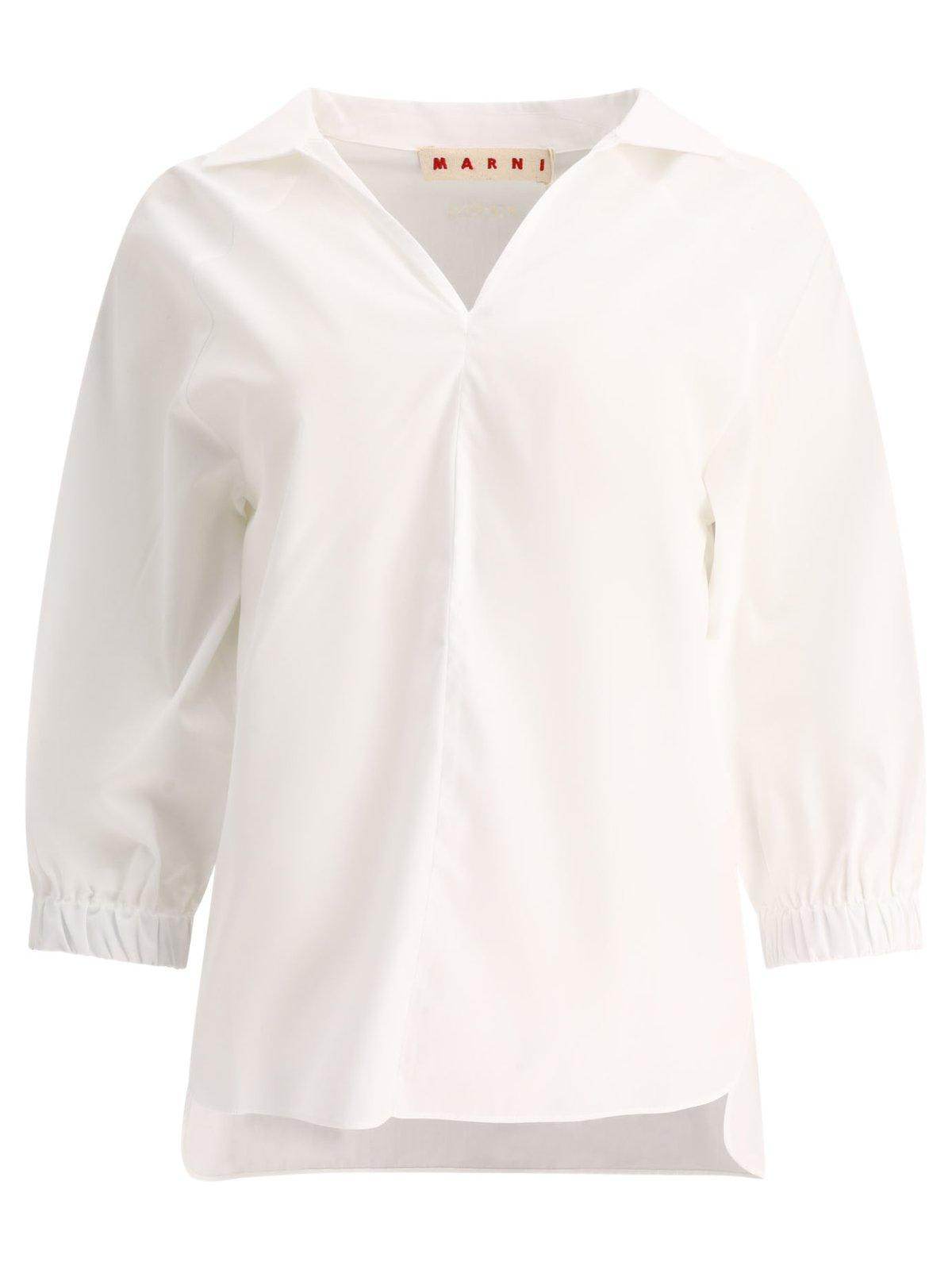 Shop Marni V-neck Short-sleeved Blouse