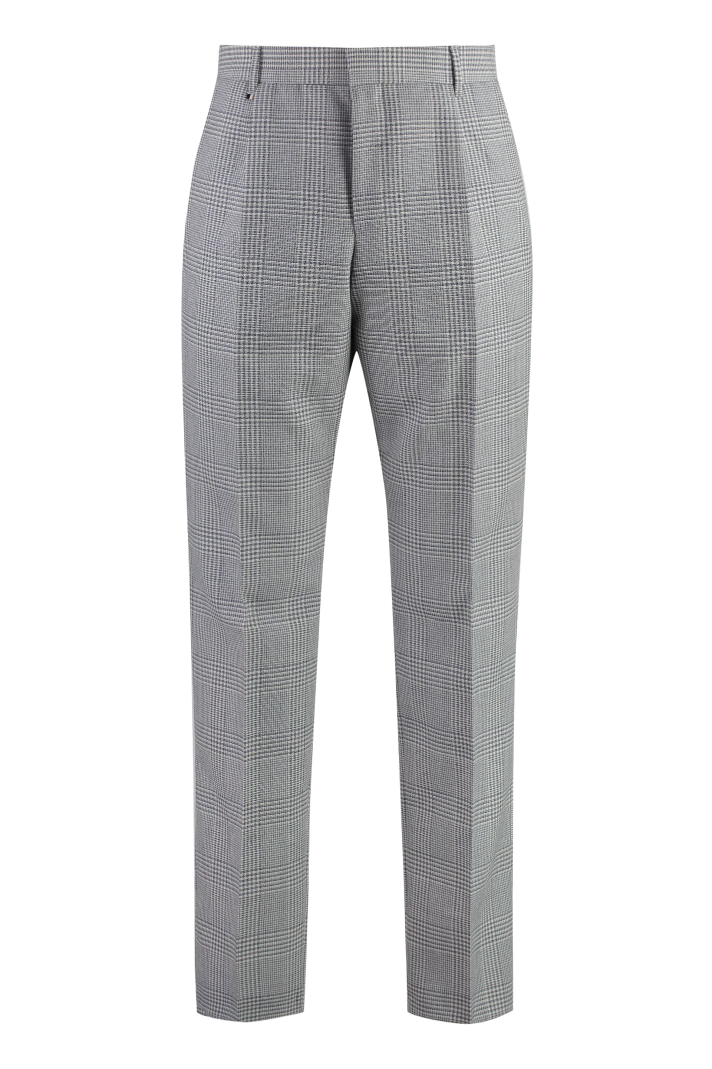 Houndstooth Wool Trousers