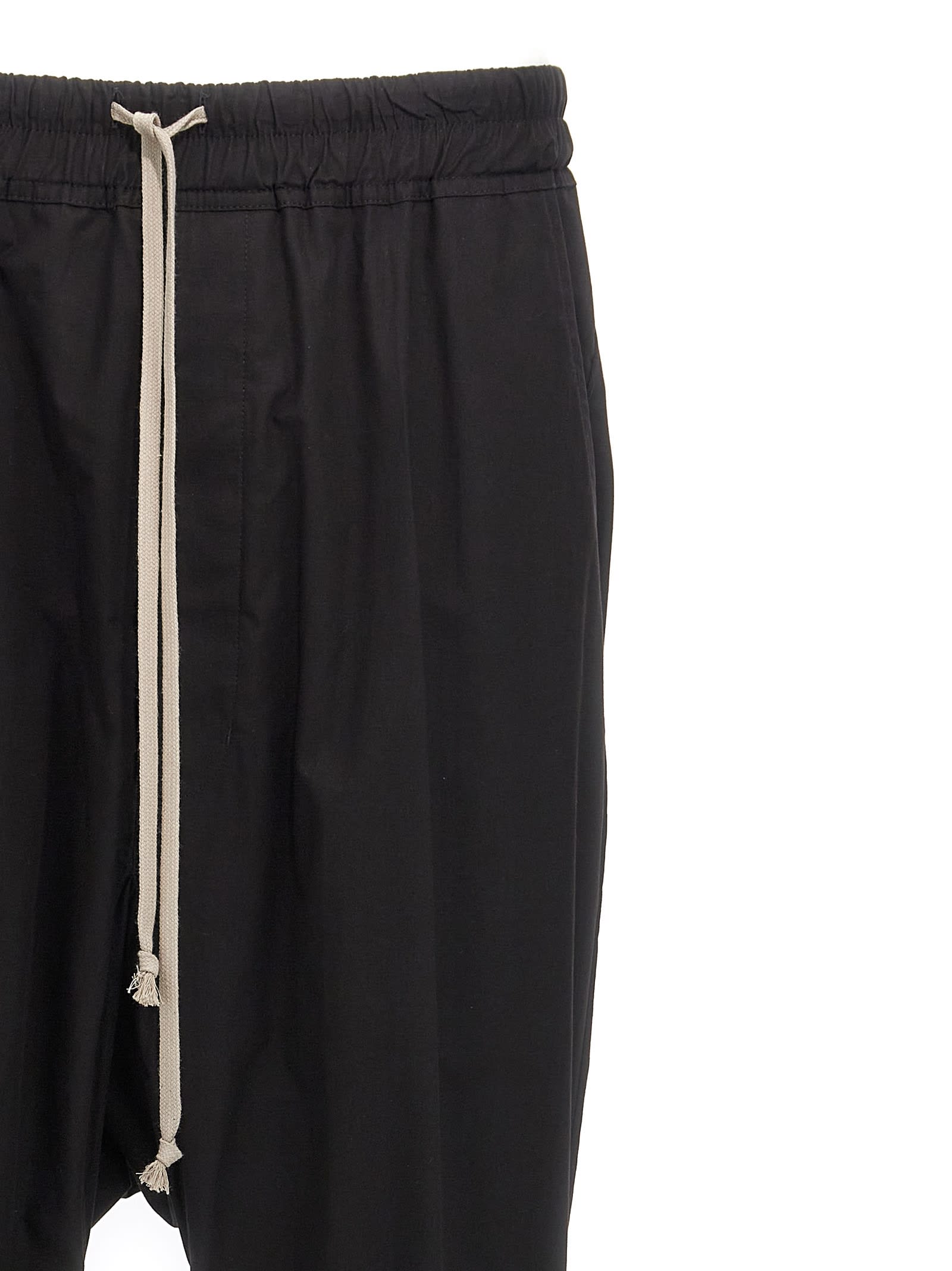 Rick Owens Drawstring Long Pants In Black