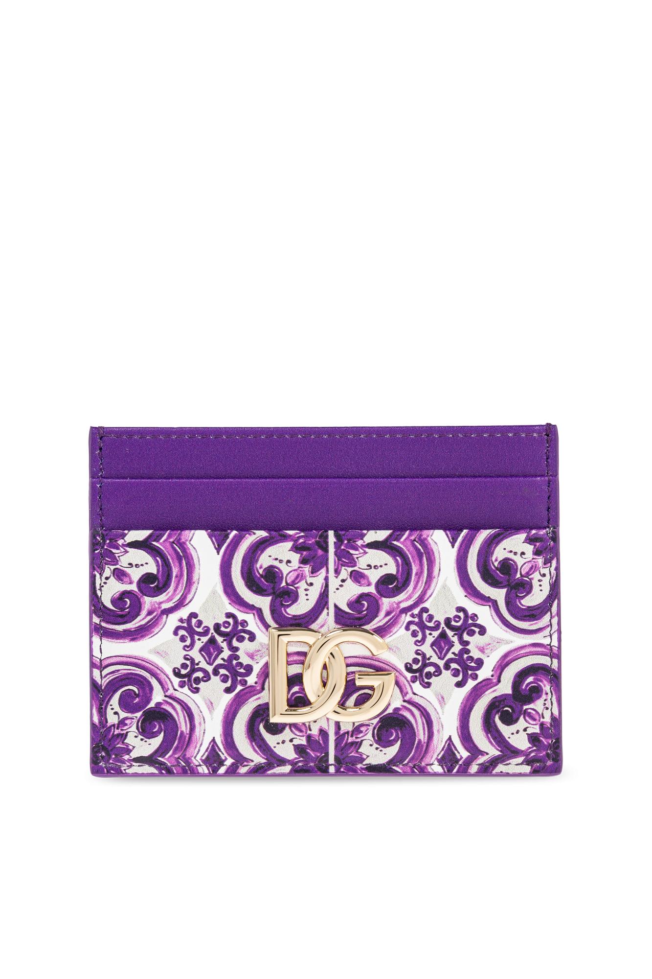 Dolce & Gabbana Wallet With Majolica Print In Purple