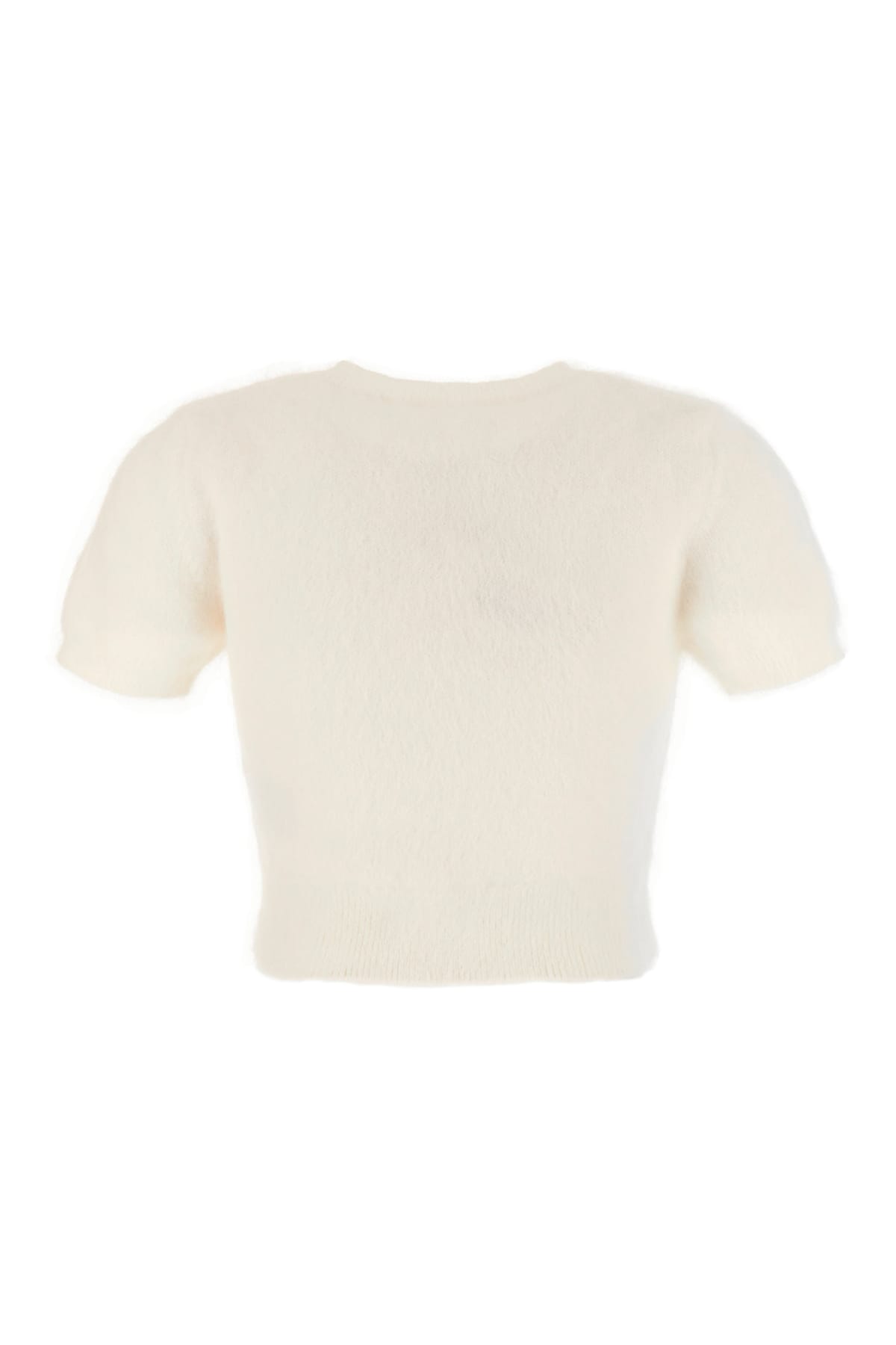 Shop Maison Margiela White Angora Blend Sweater In 101