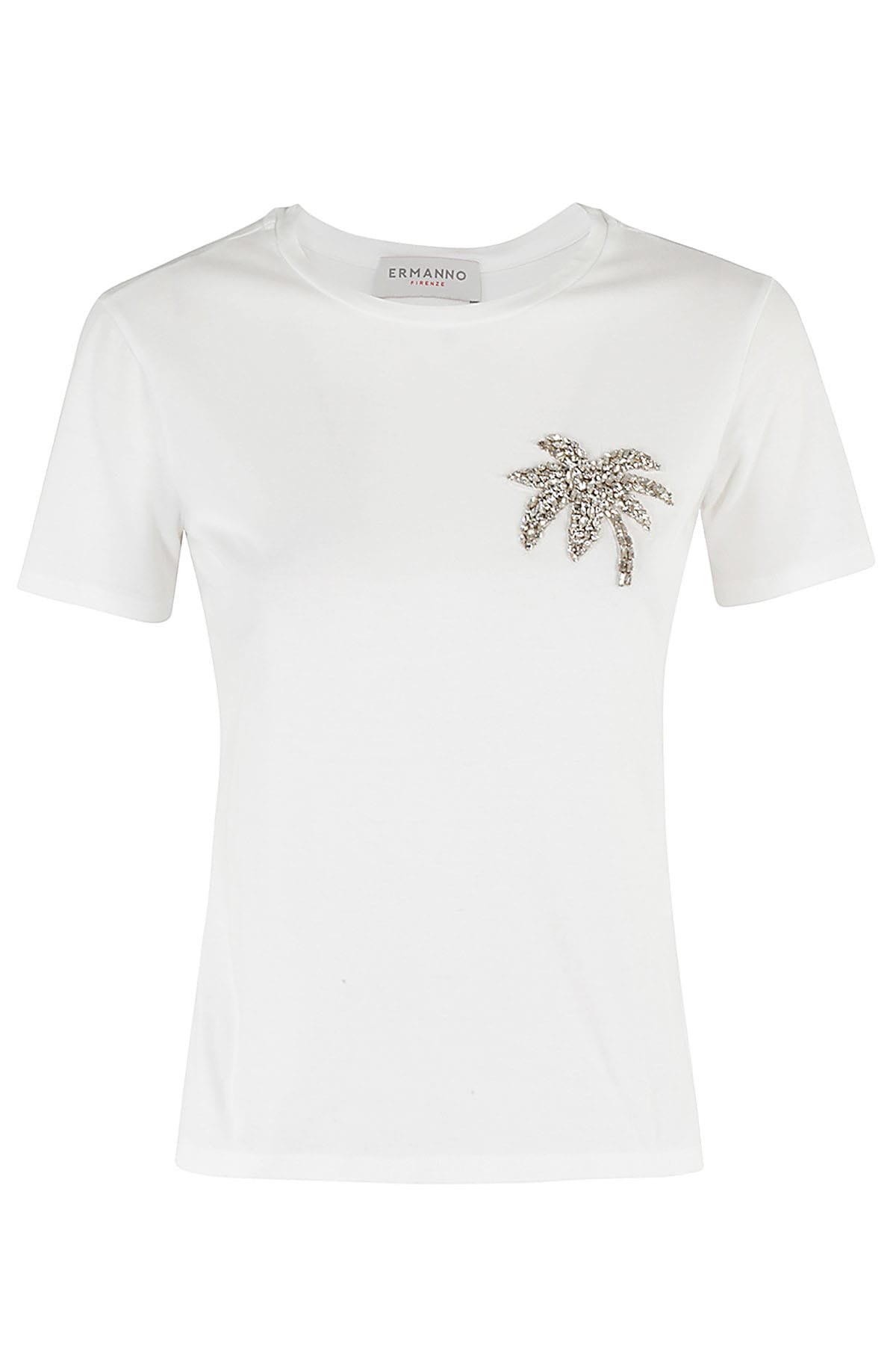 Shop Ermanno Firenze T Shirt In Bianco Ottico