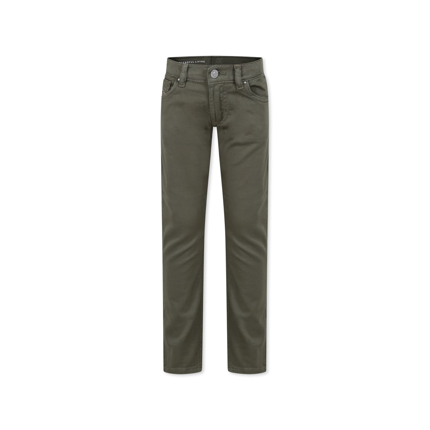 Shop Diesel Green Trousers For Boy With Logo