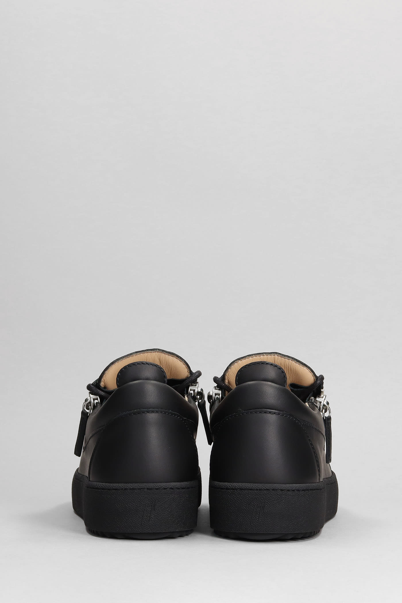 Giuseppe Zanotti Frankie Sneakers In Black Leather In Black
