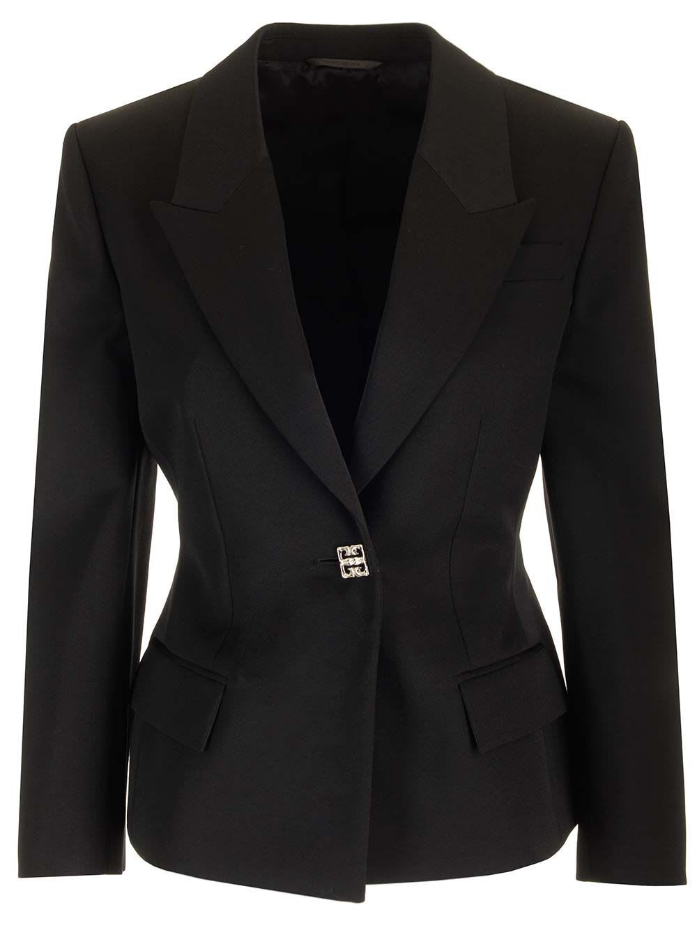 Shop Givenchy Fitted Blazer In Black