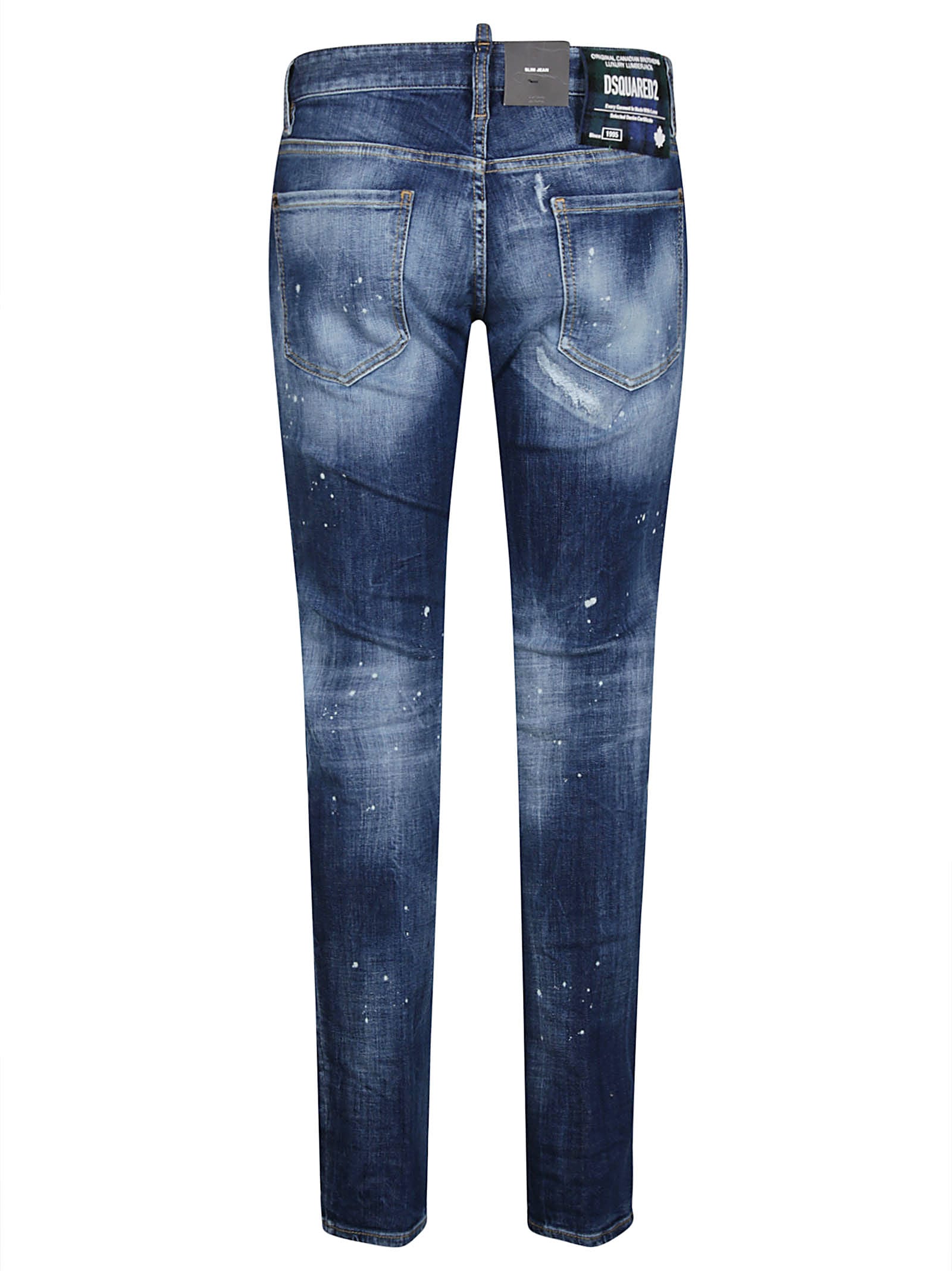 Shop Dsquared2 Slim Jeans In Navy Blue