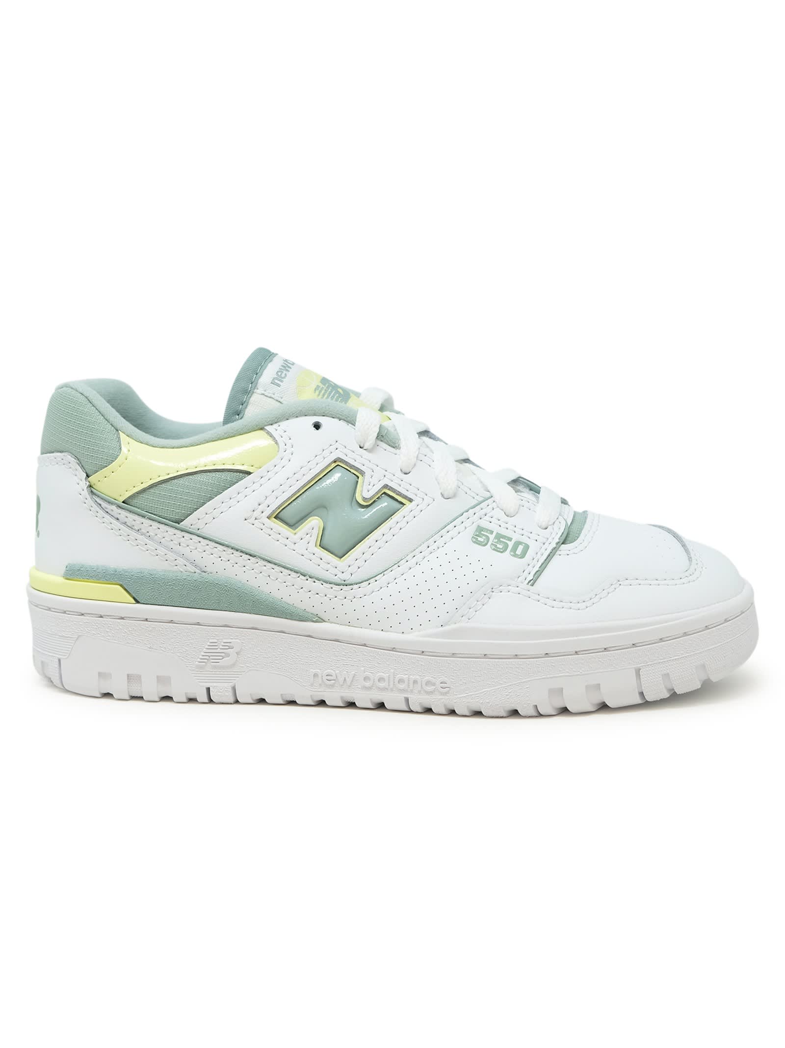Shop New Balance White Leather Sneaker