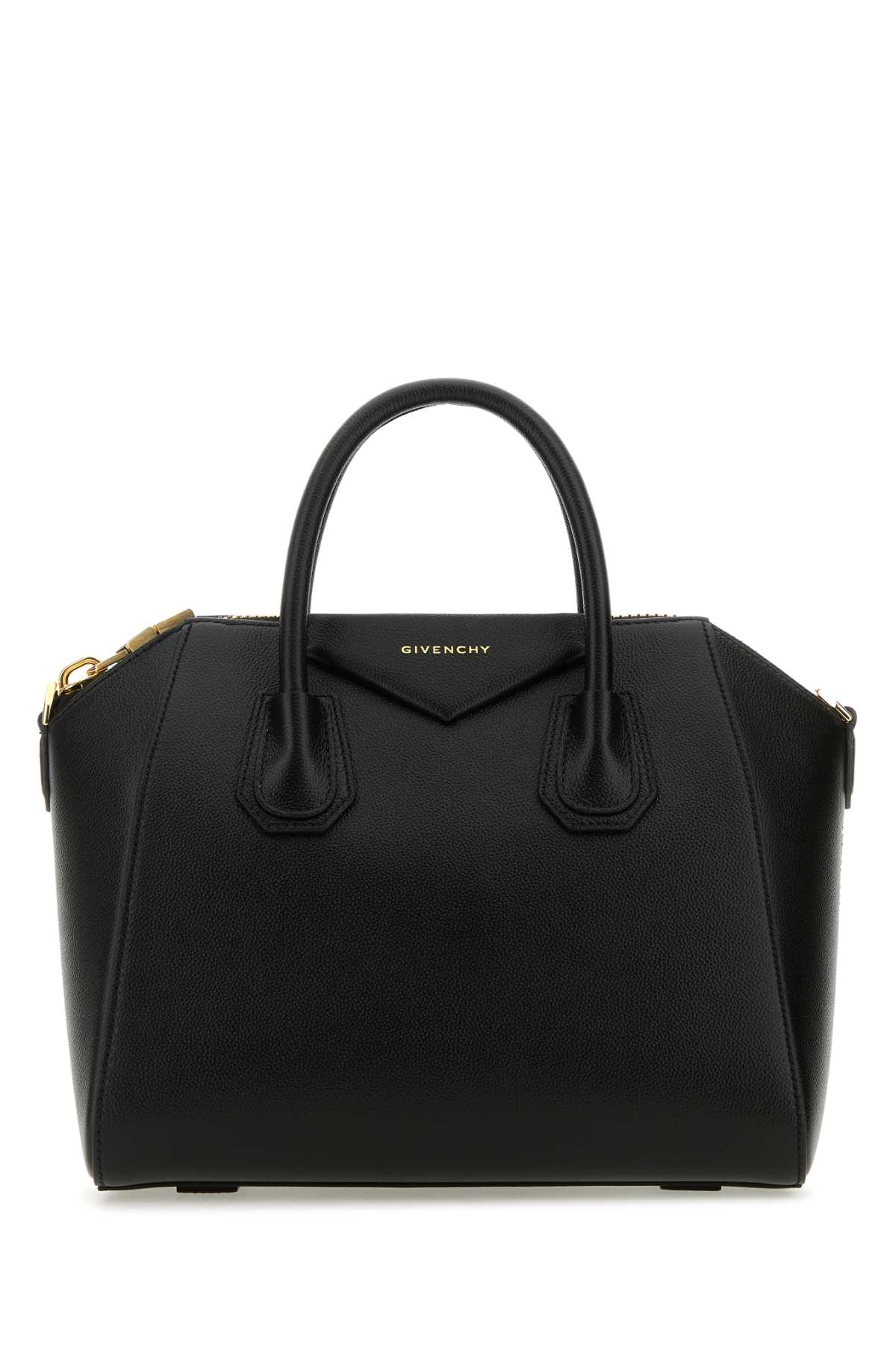Shop Givenchy Black Leather Small Antigona Handbag