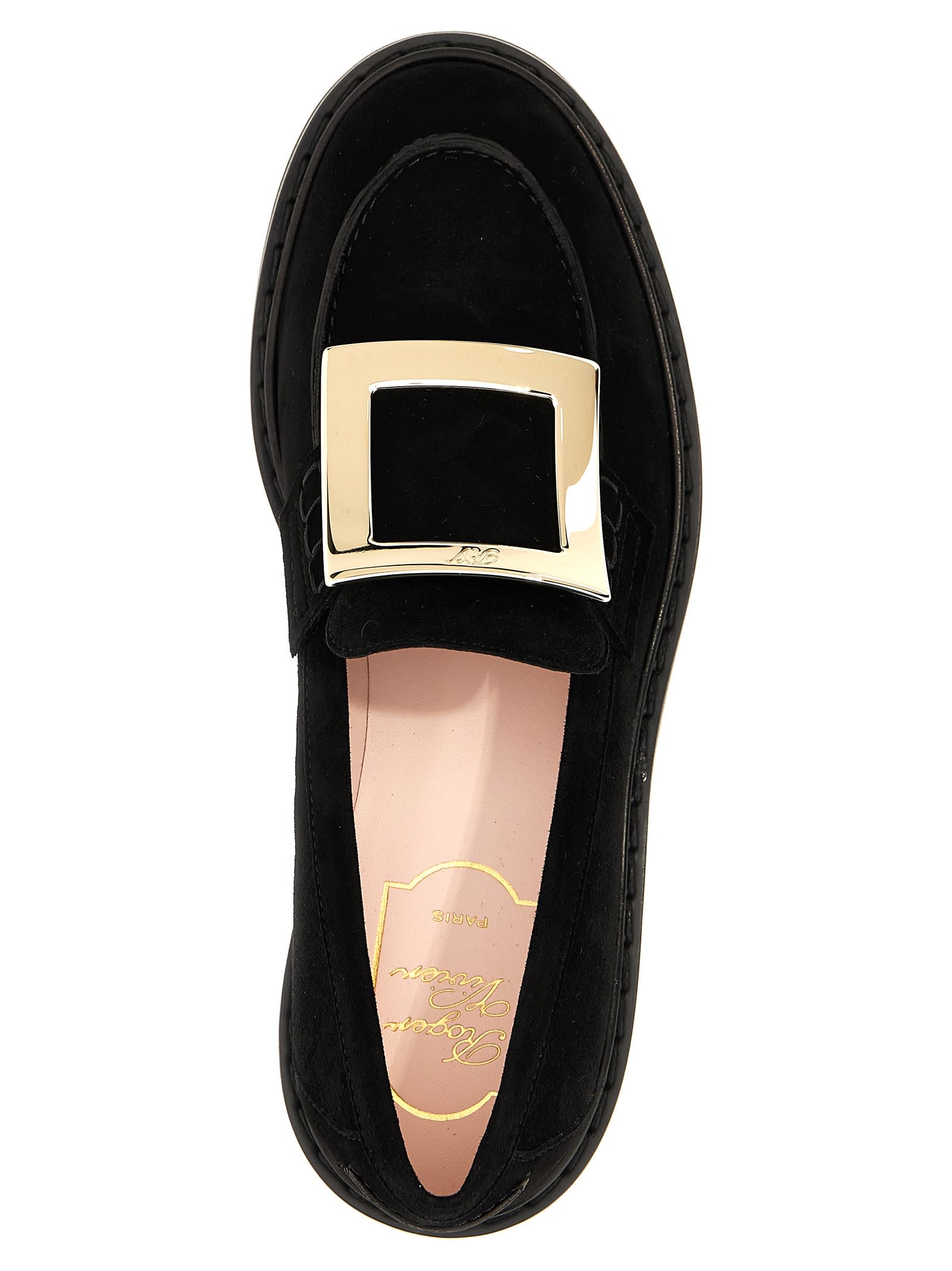 Shop Roger Vivier Viv Rangers Loafers In Black