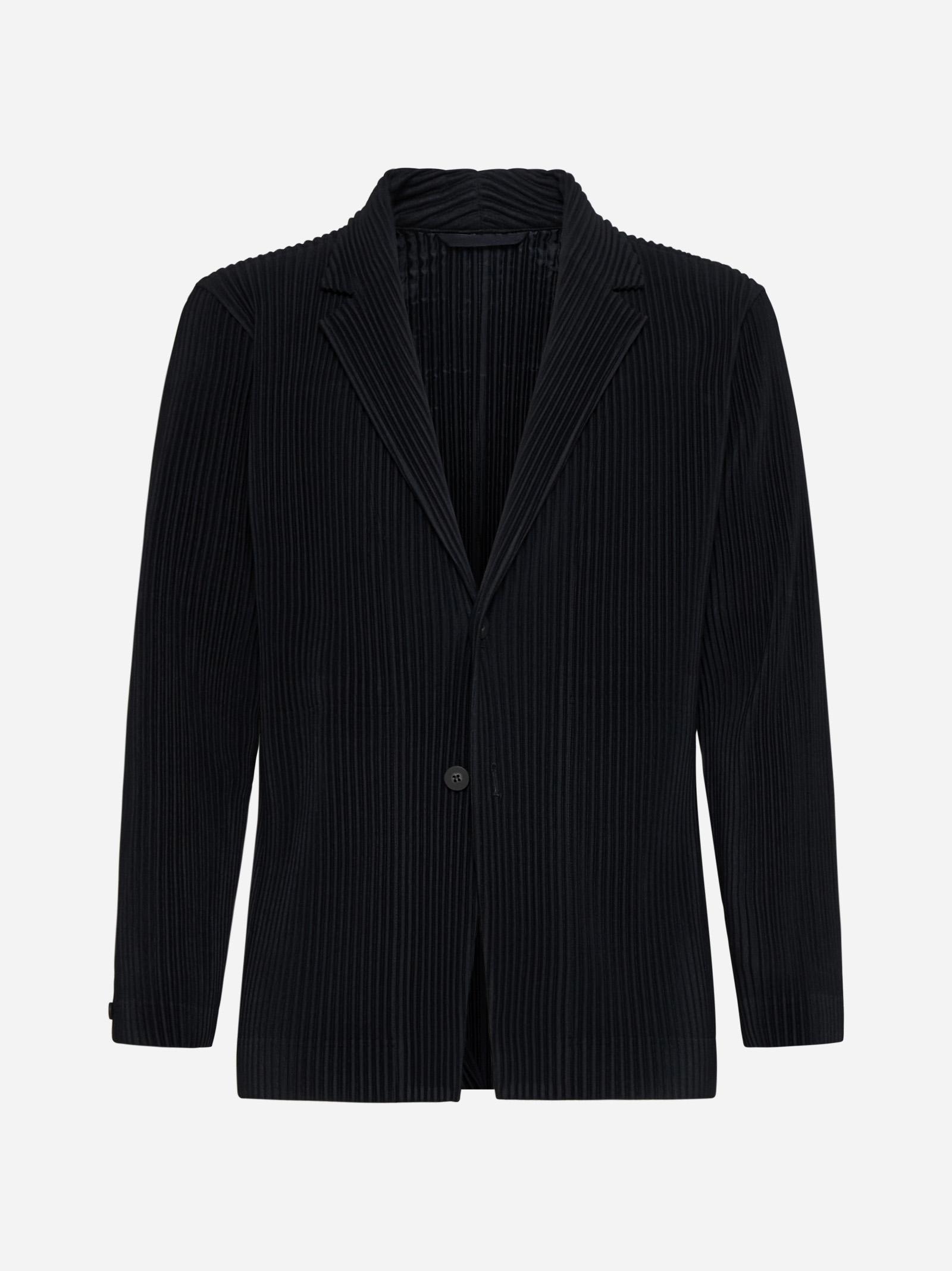 Homme Plissé Issey Miyake Pleated Fabric Single-breasted Blazer