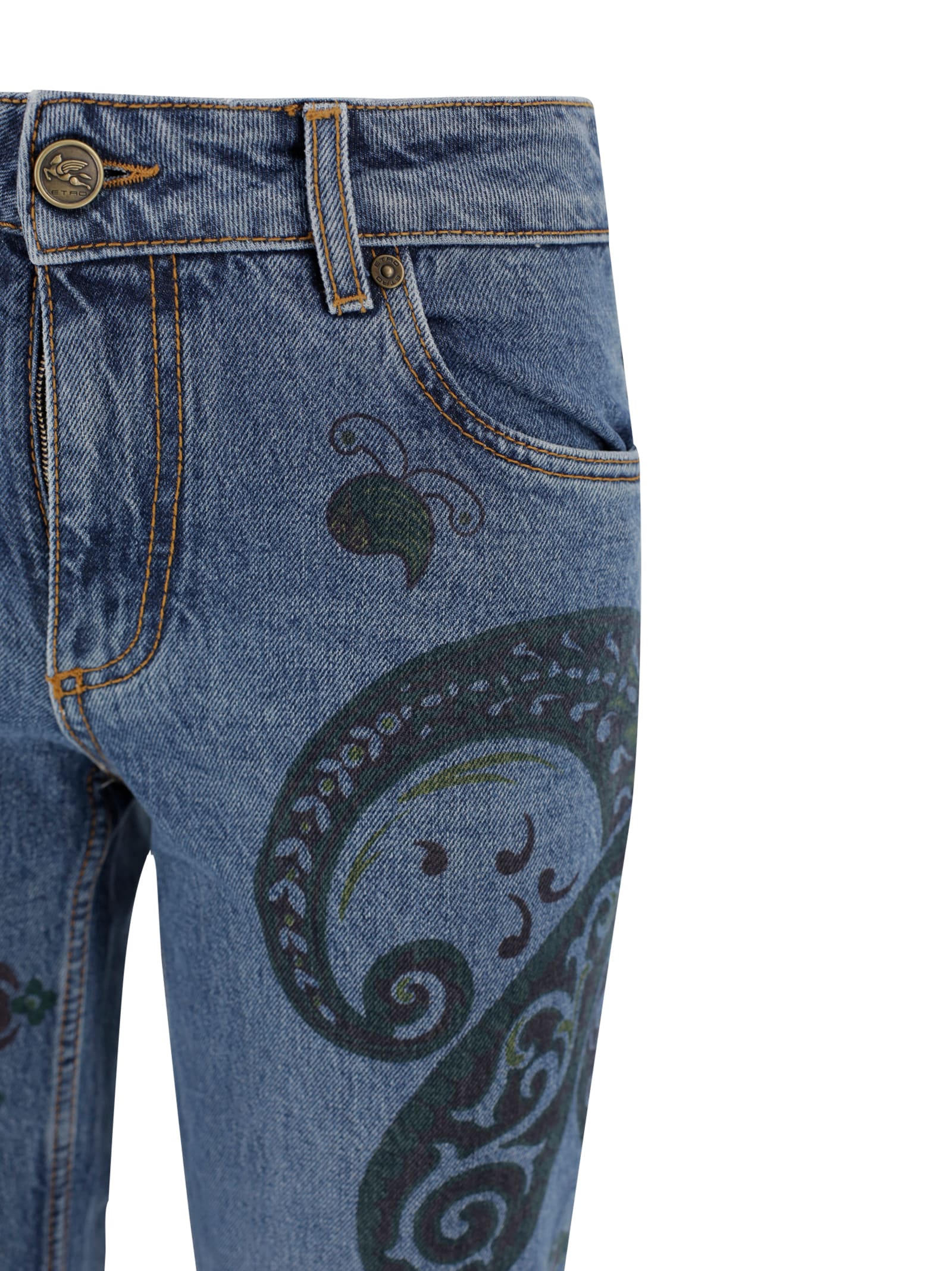 Etro High-waisted Flared Jeans In Blue