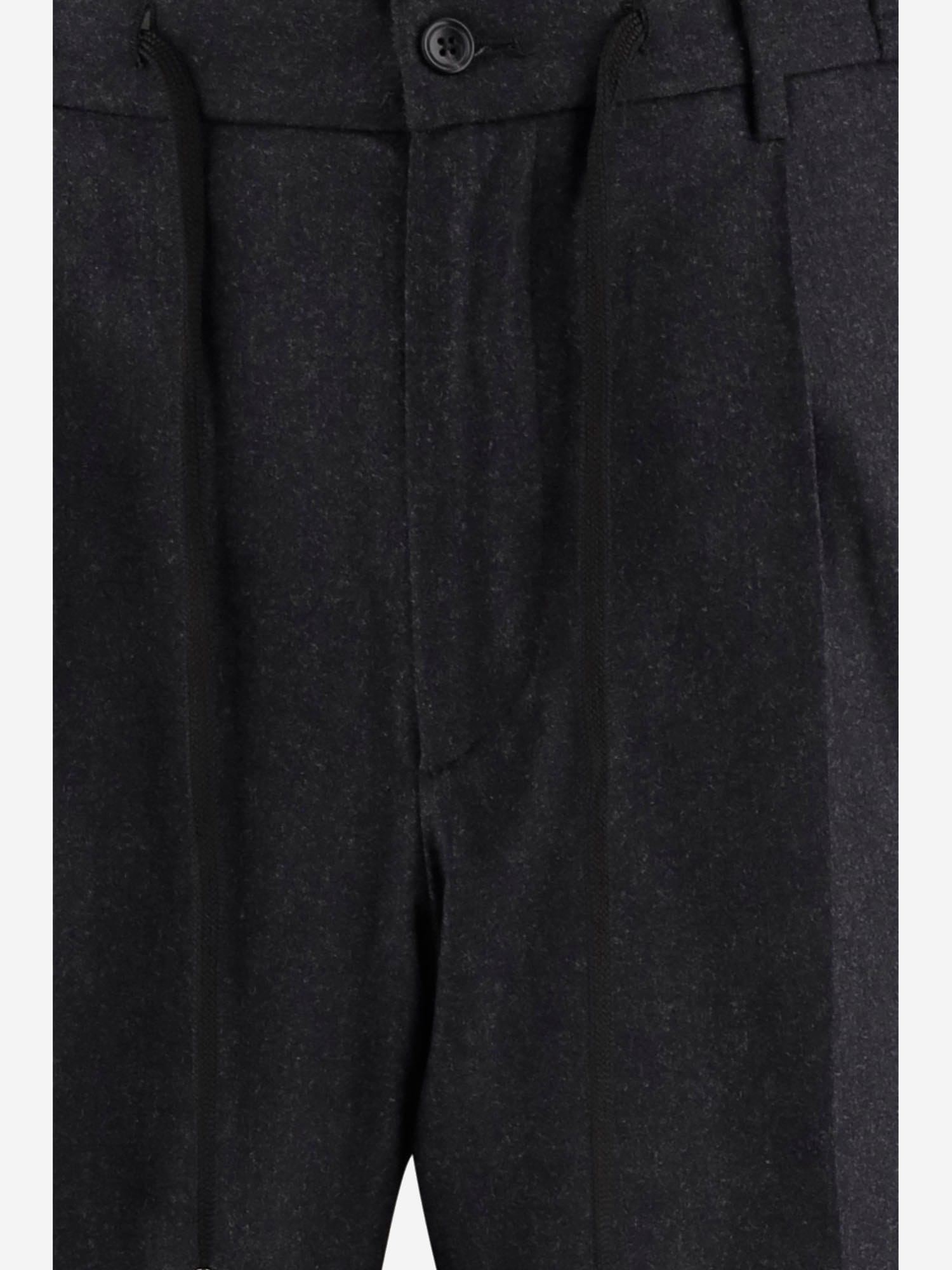 Tagliatore Dart-detail Drawstring Trousers In Black